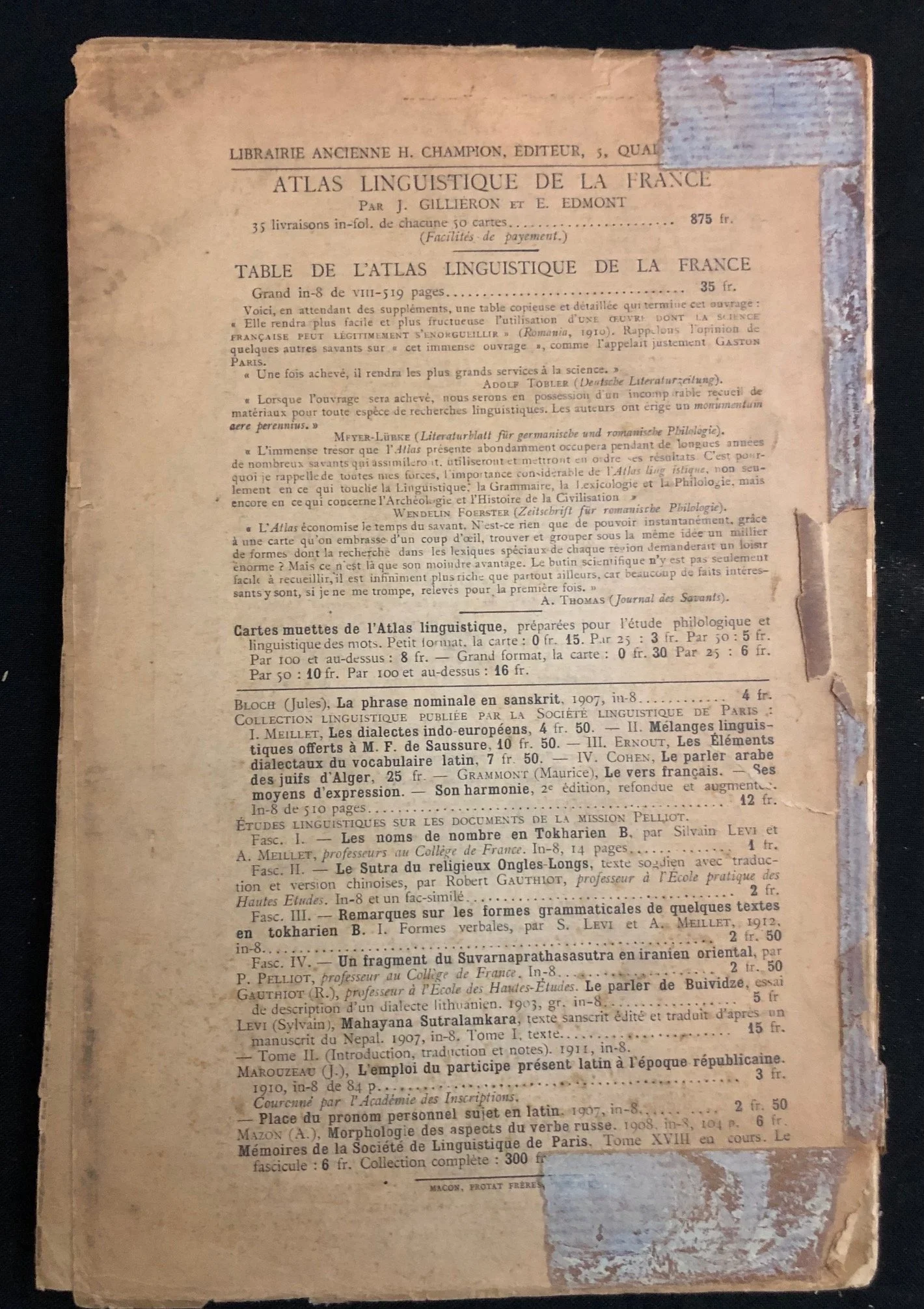 Étude sur la phonétique historique du bantou (Study on the Historical Phonetics of Bantu) by Lilias Homburger (1913)