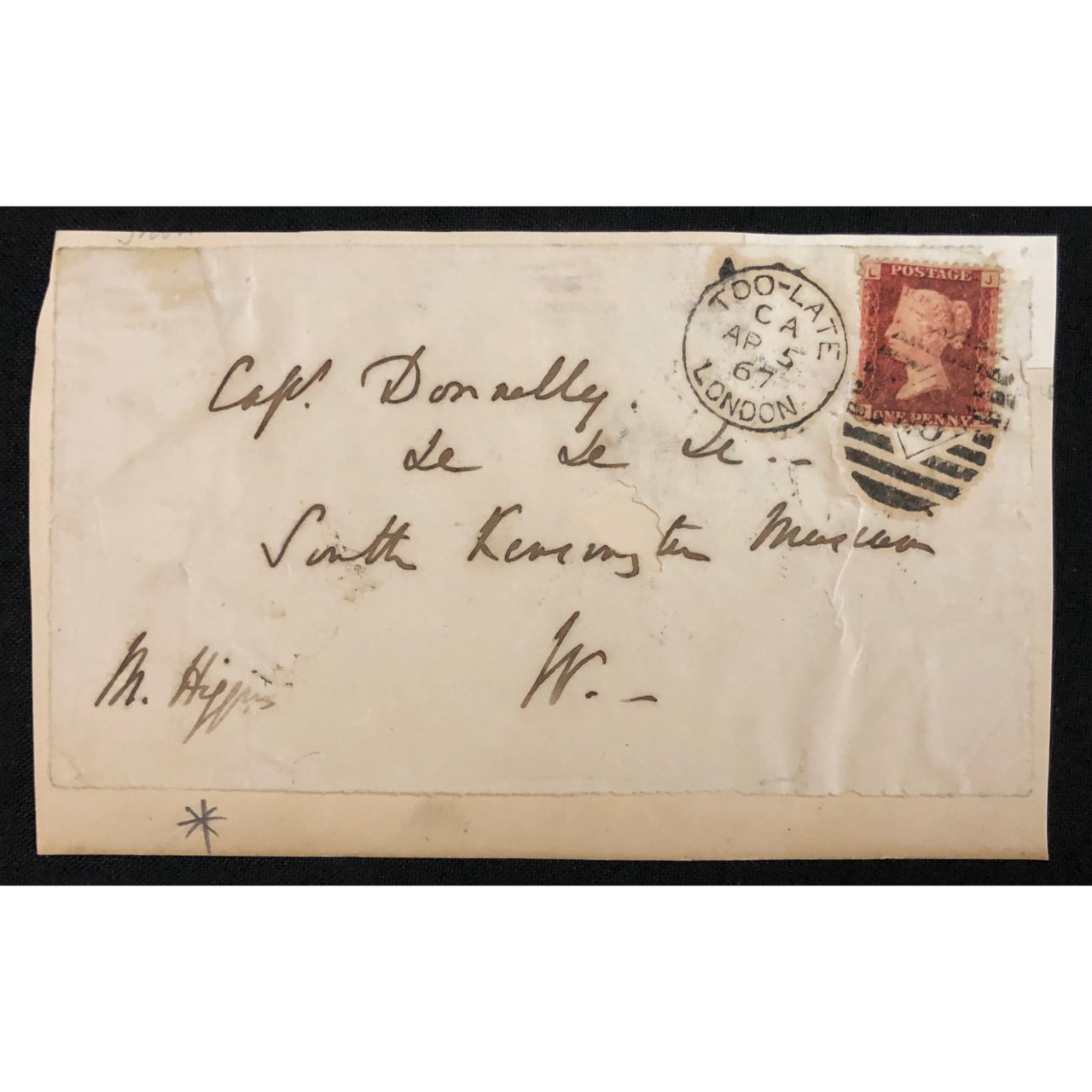Letter from Thomas Huxley ("Darwin's Bulldog") to Captain Donnelly (1867) R1,250