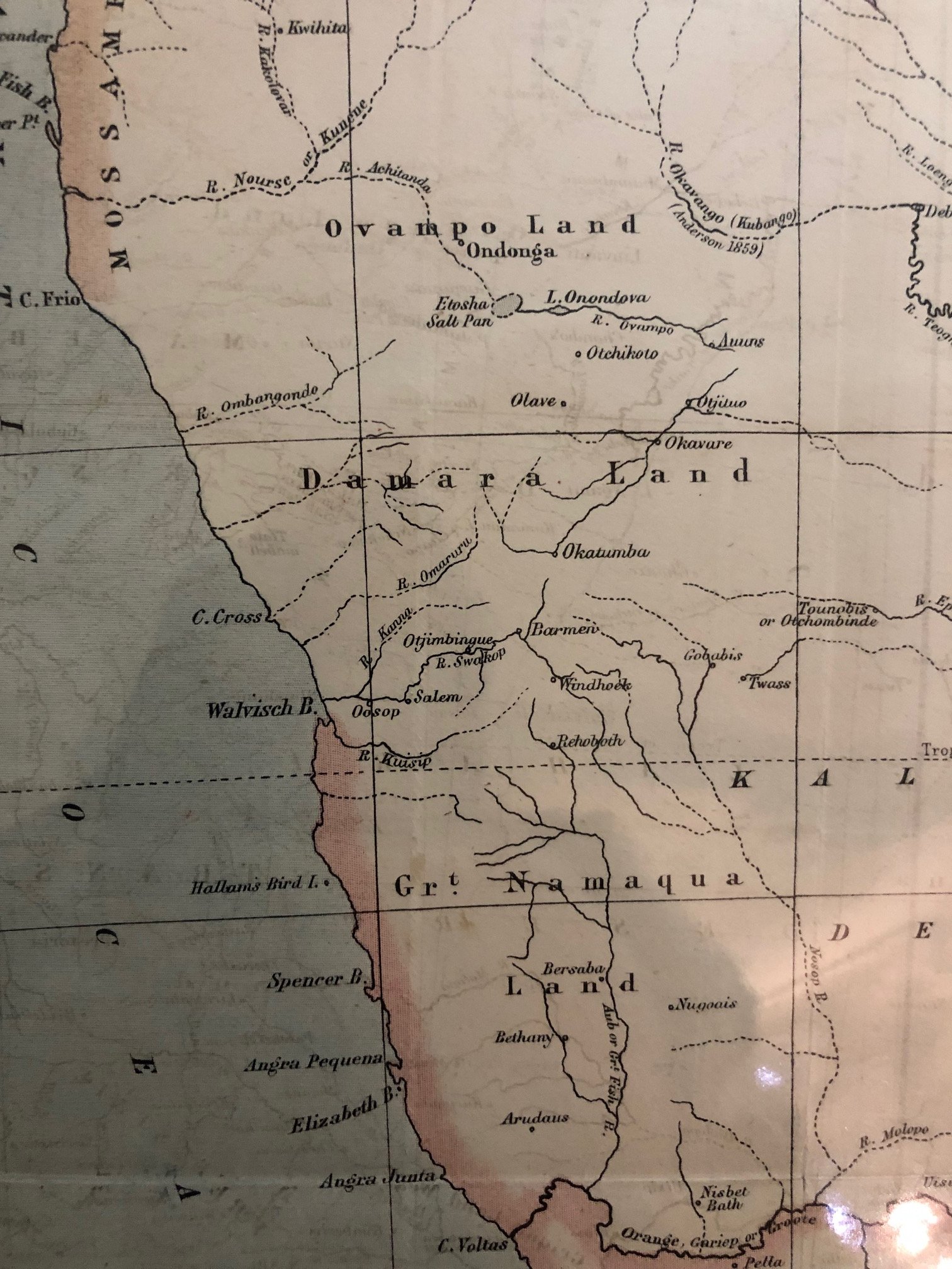 Map Illustrating the Journey of Major Serpa Pinto from Benguella to Natal (1879)