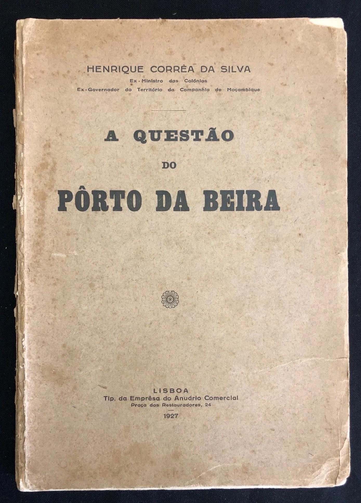 A Questão do Pôrto da Beira (The Question of the Port of Beira) (1927)