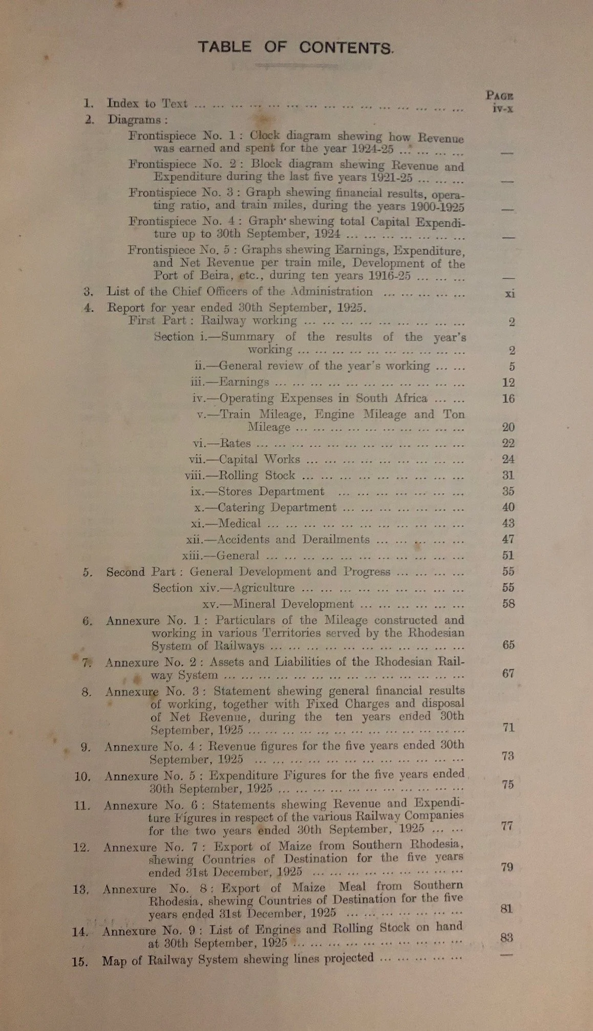 The Report of the Railway - Beira, Mashonaland and Rhodesia, large foldout map (1926)