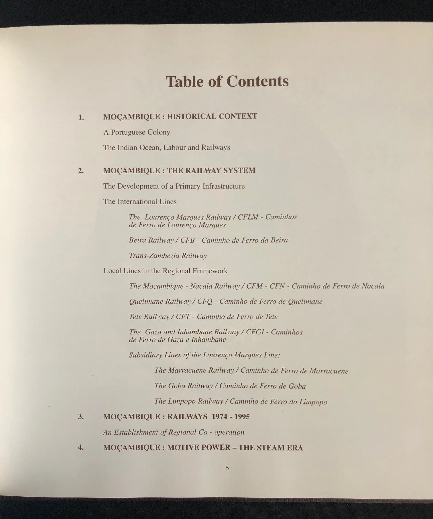 The Railways of Moçambique: 100 Years, 1995