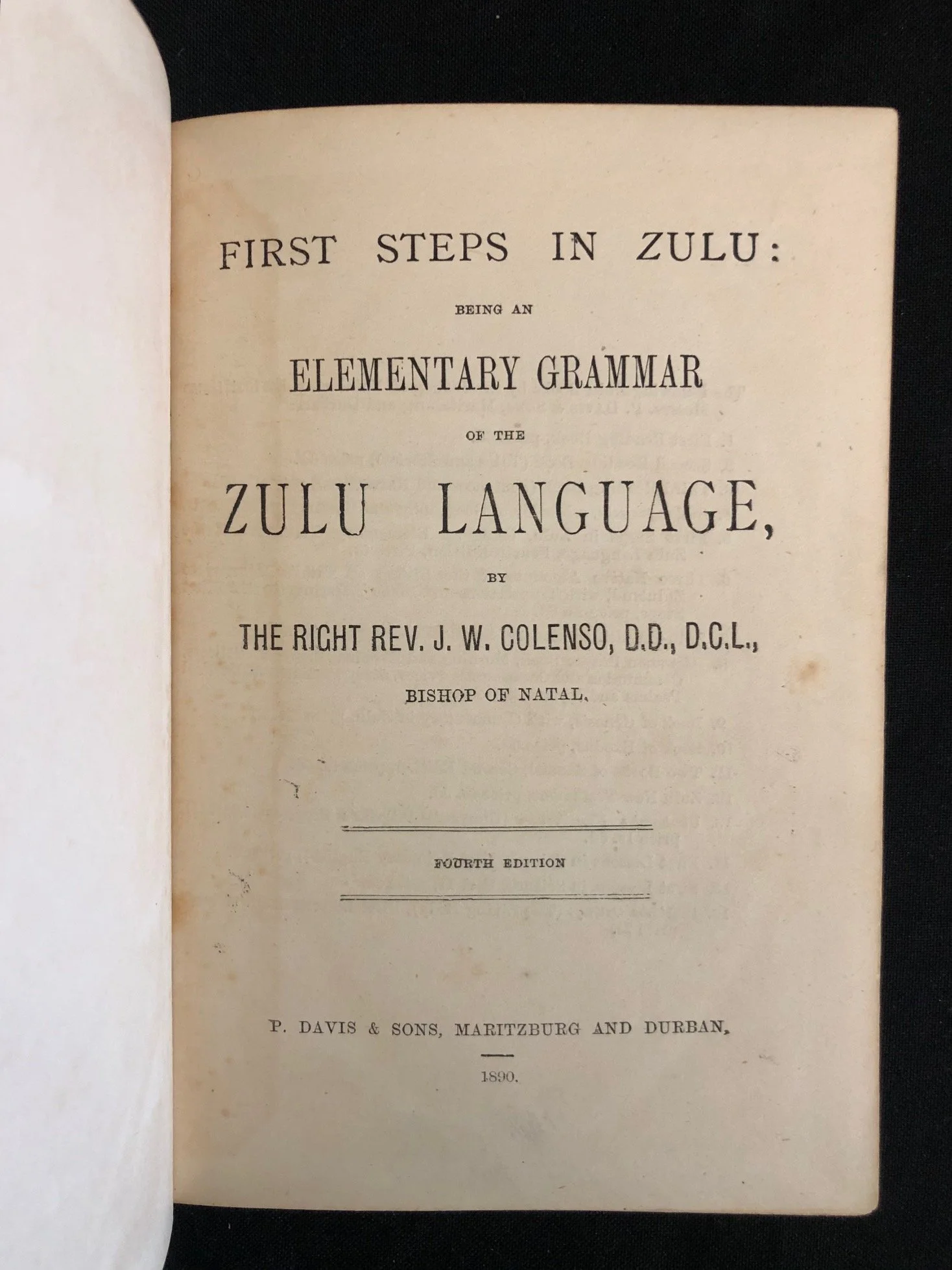 The Zulu Language by John William Colenso, the Bishop of Natal. (1890)