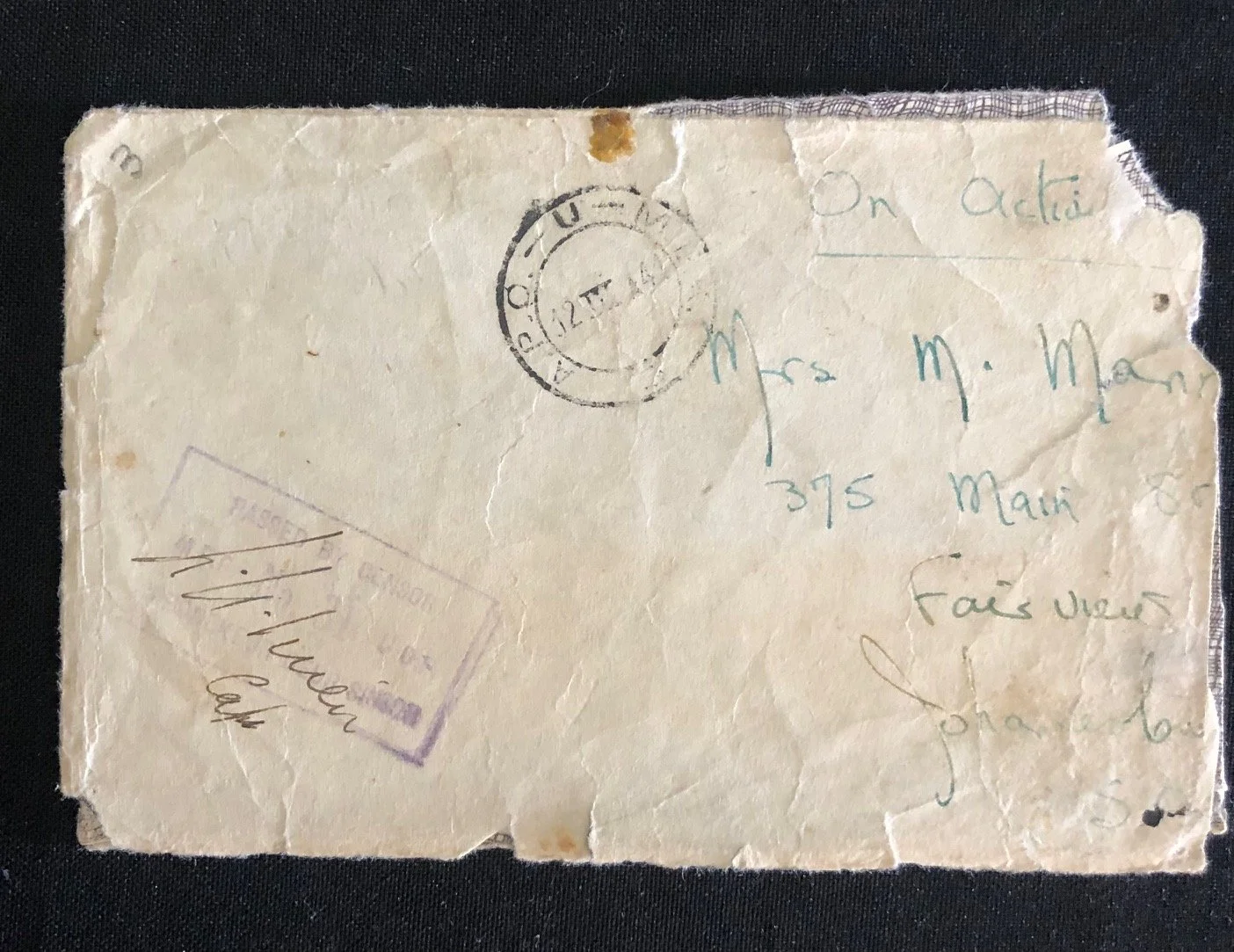 Two Letters From a Trainee: The East African Campaign (1940)