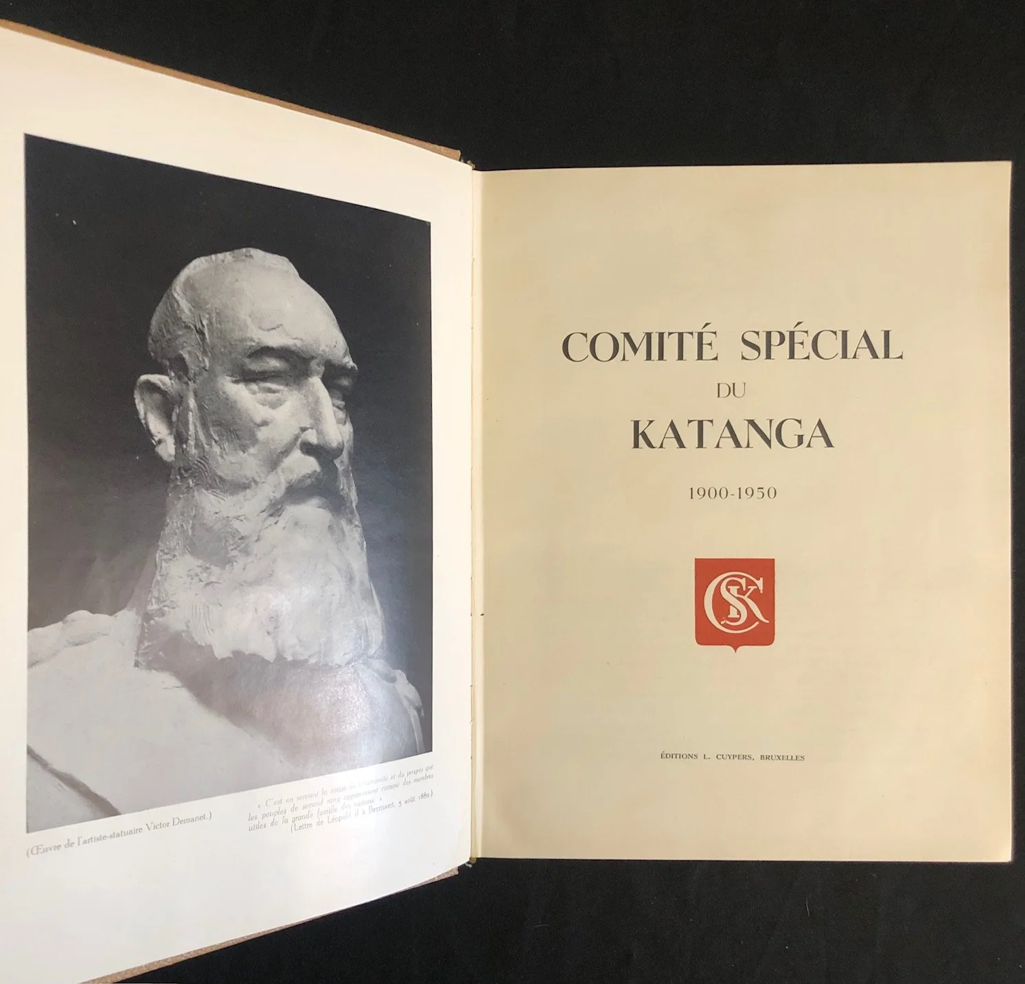 Comité Spécial du Katanga 1900–1950, published by L. Cuypers (c.1950)