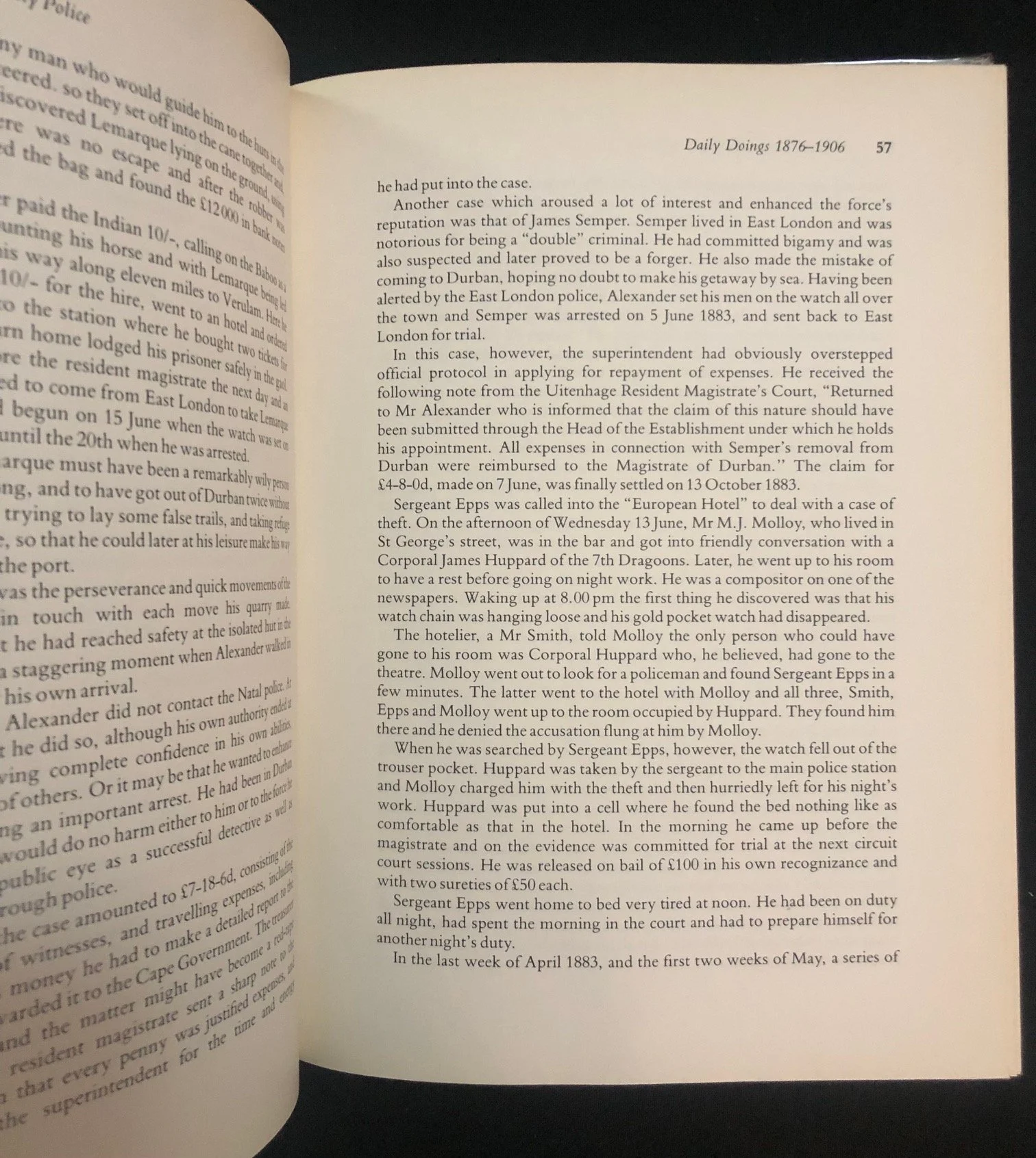 A History of the Durban City Police by Reverend Jack Jewell (1989)