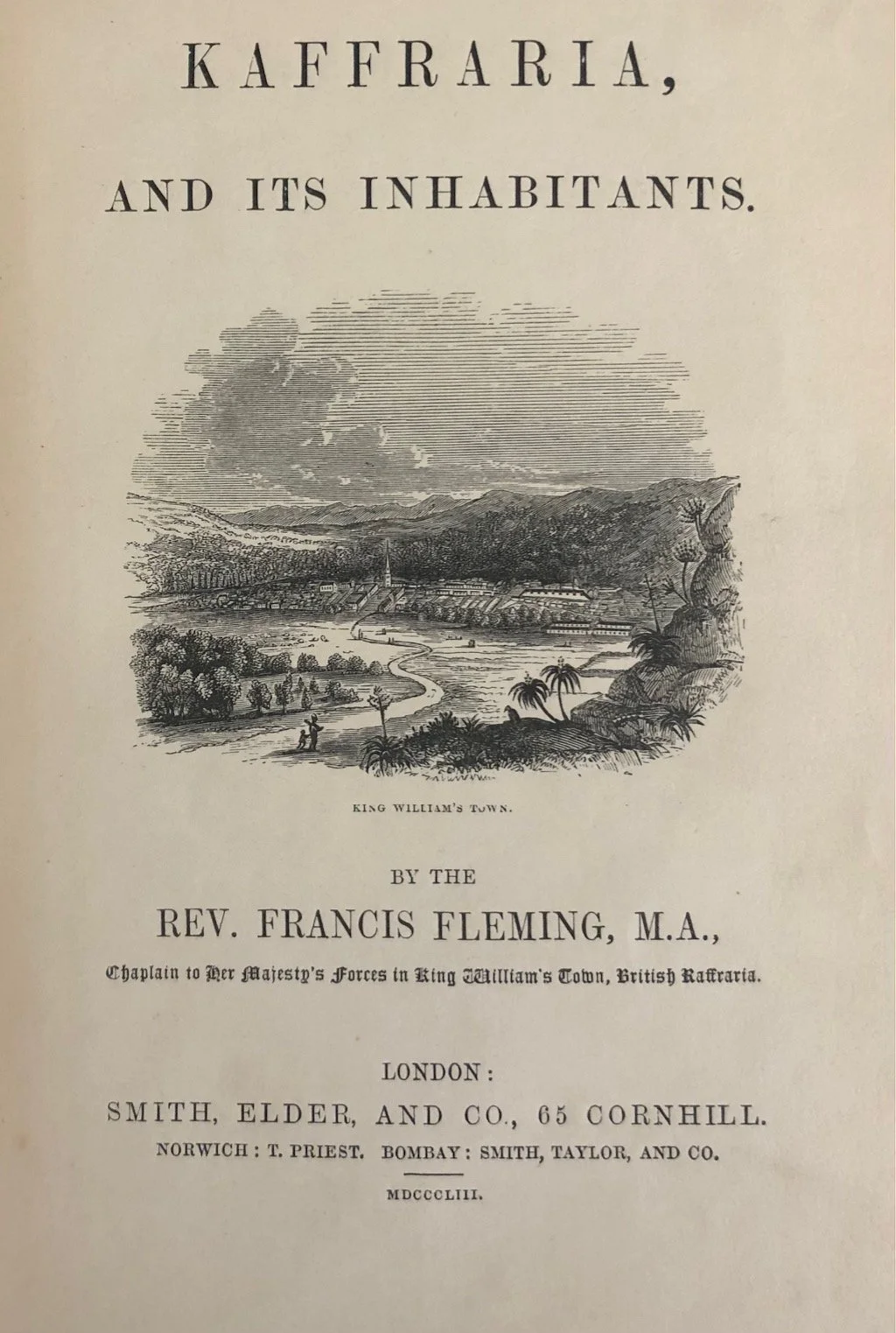 K* (Eastern Cape) by Rev. Francis Fleming, inscribed (1853)