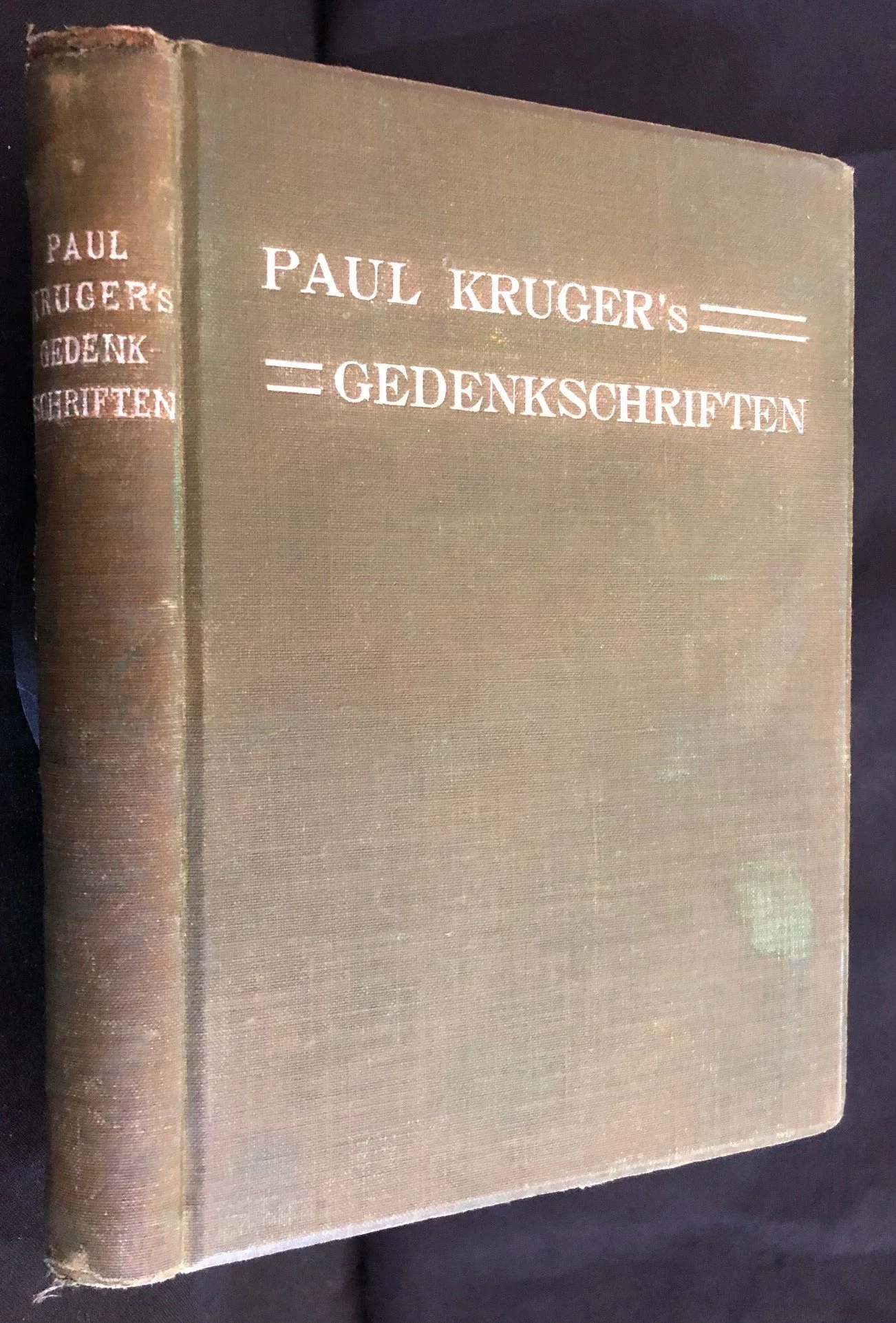 Paul Kruger’s Memoirs, Judge Kotze Association copy (1902)