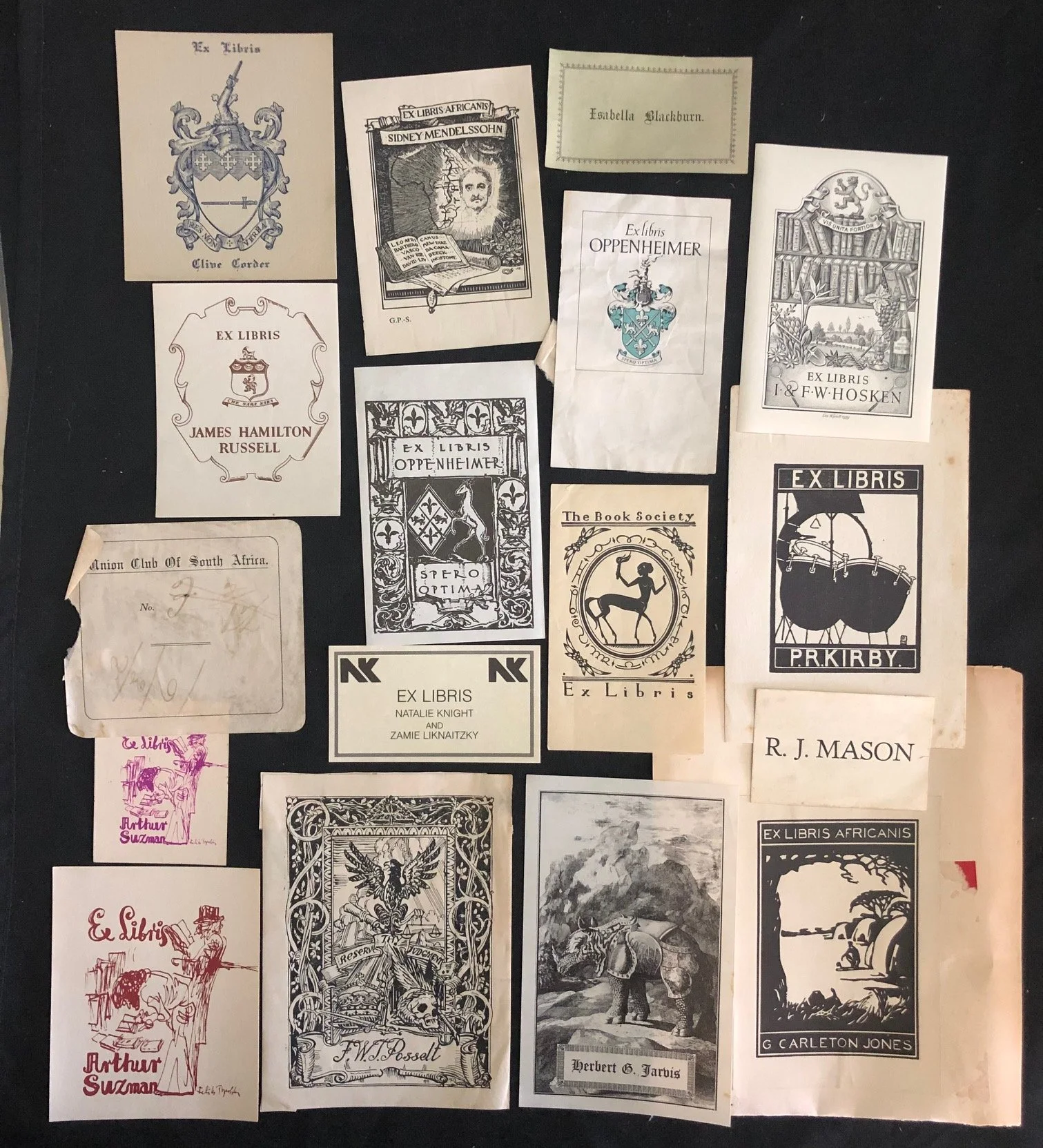Deluxe edition of "South African Bookplates by Percival J. G. Bishop (1955) Plus 31 Bookplates
