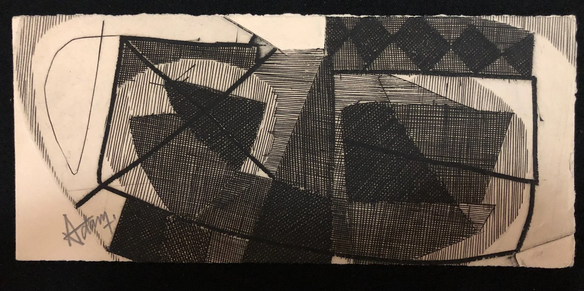 Gallery New Years Card - signed by Henri-Georges Adam