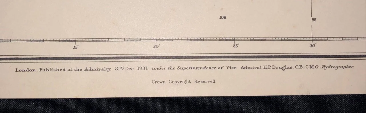 Chart of Swakopmund Road to Spencer Bay, Namibia (1931)