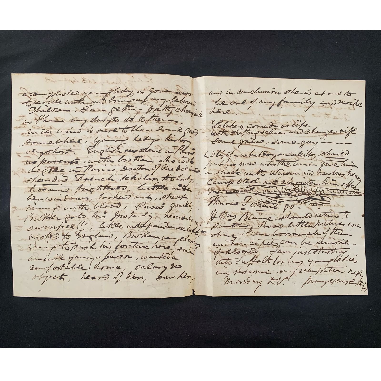 Letter by English Artist Henry Bright R2,500