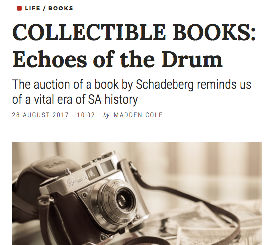 Financial Mail - Jellyfishtree Book Auctions – Echoes of the Drum – 28 Aug 2017