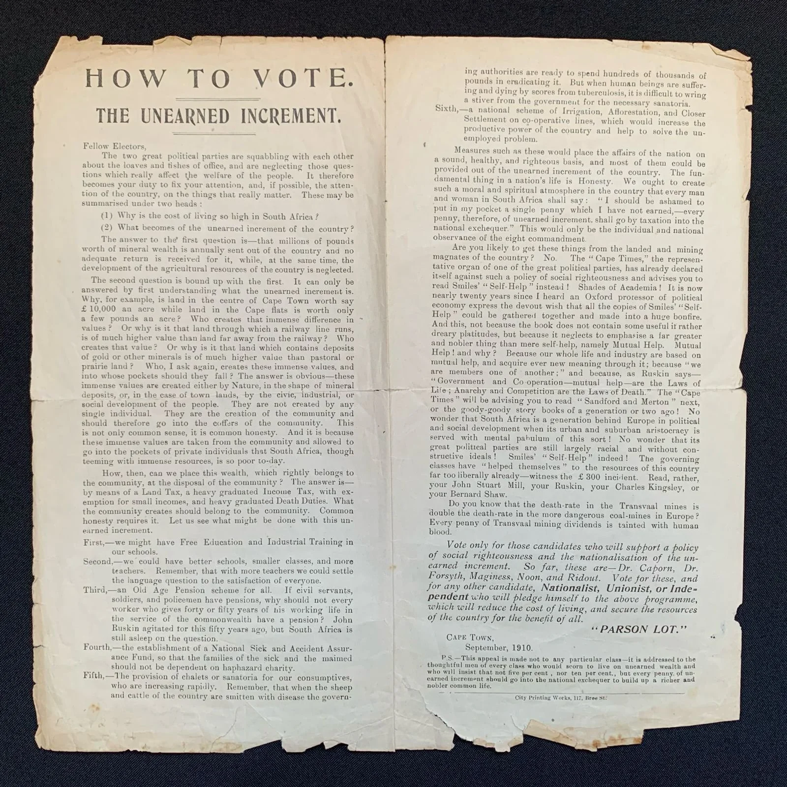 SA's First General Election (1910) R1,500