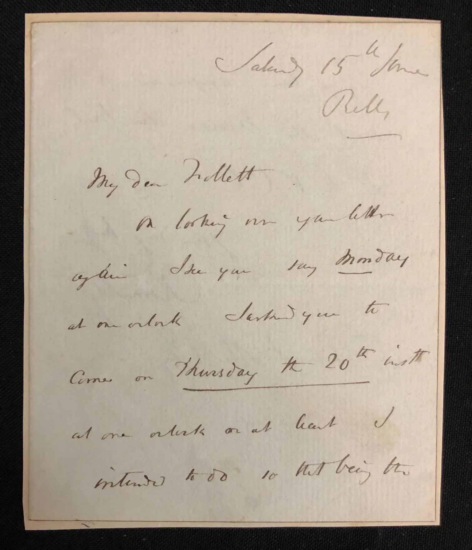 Manuscript Letter by Lord Romilly