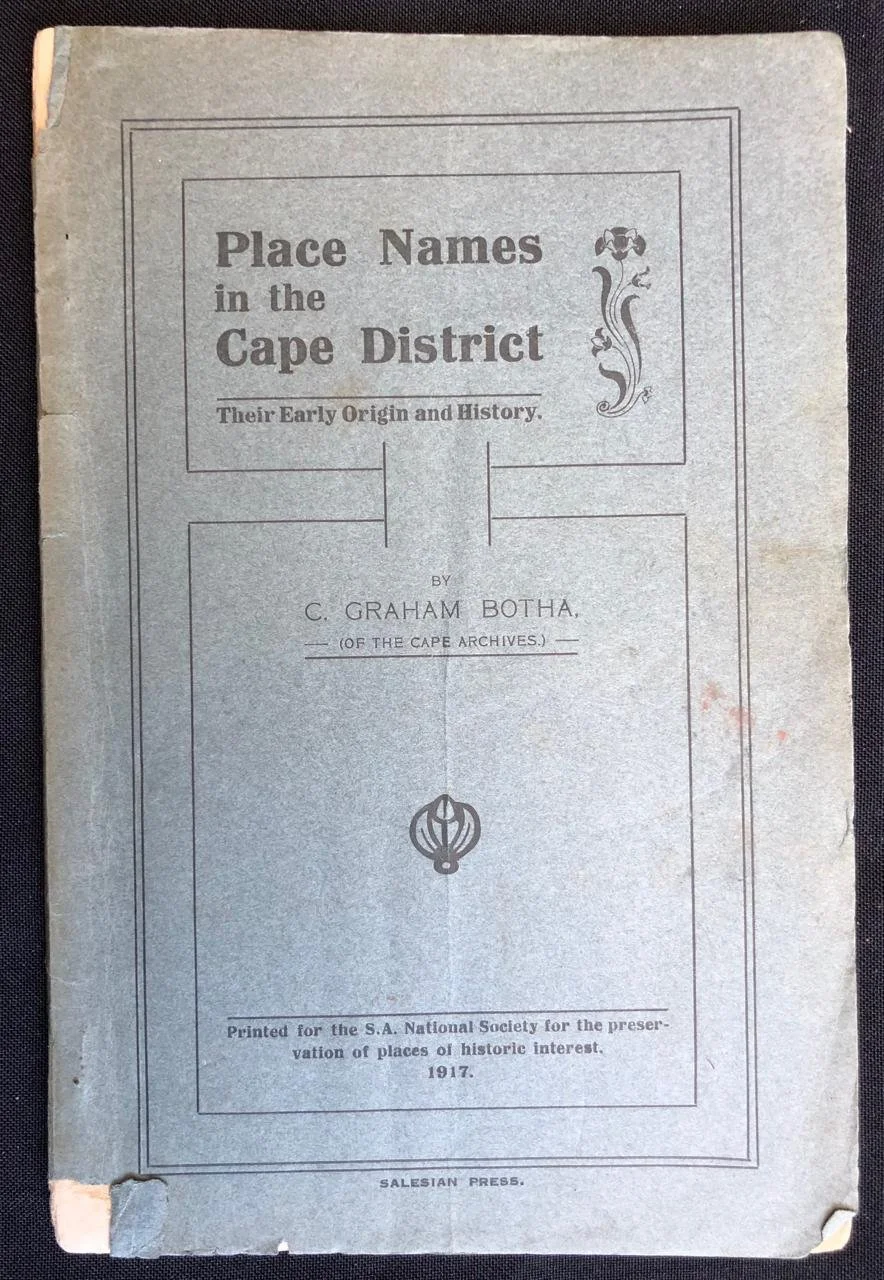 Place Names in the Cape District 1917