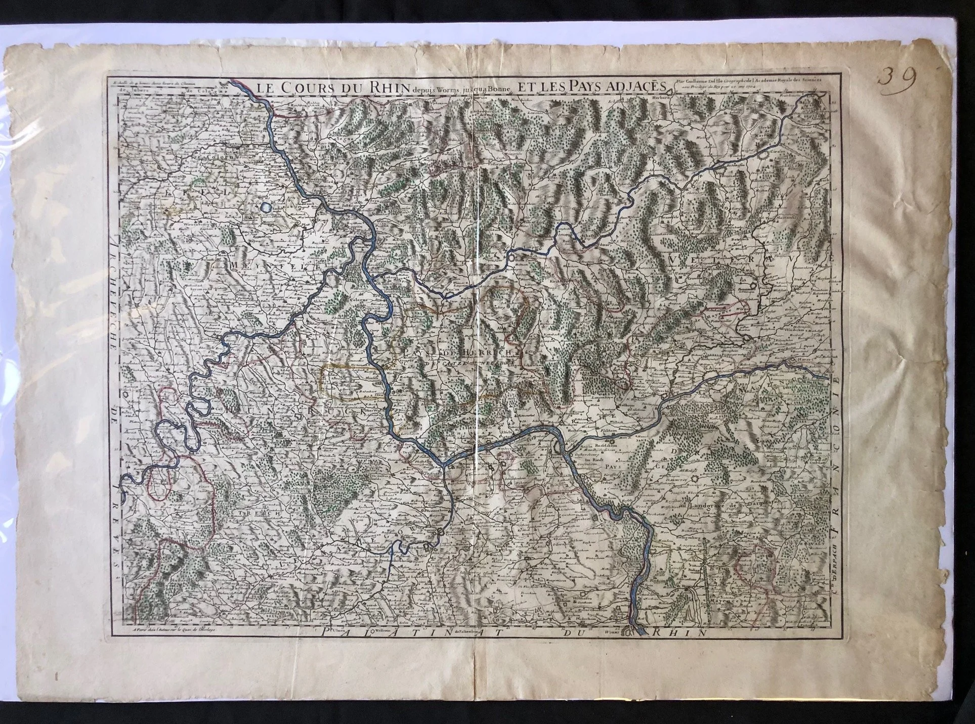 Le Cours du Rhin 1704