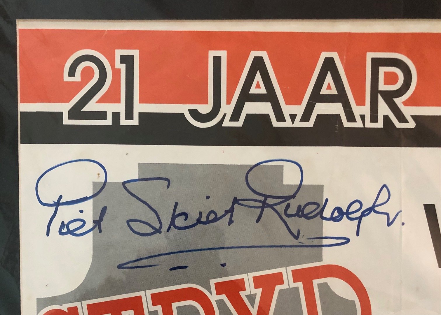 HNP poster, signed by “Piet "Skiet" Rudolph”