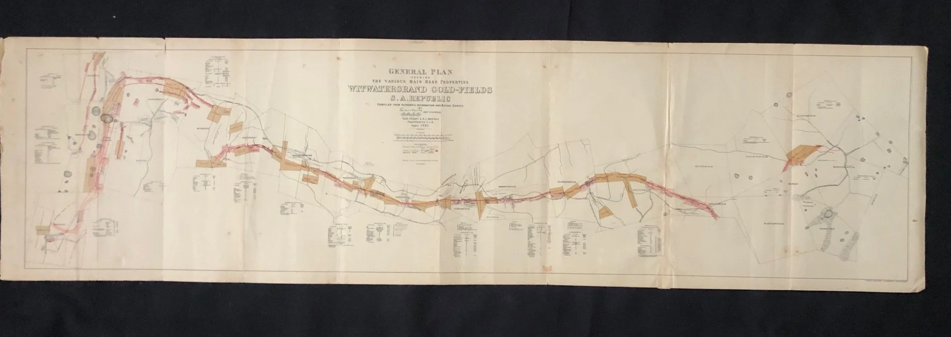 General Plan of The Witwatersrand Gold-Fields 1891