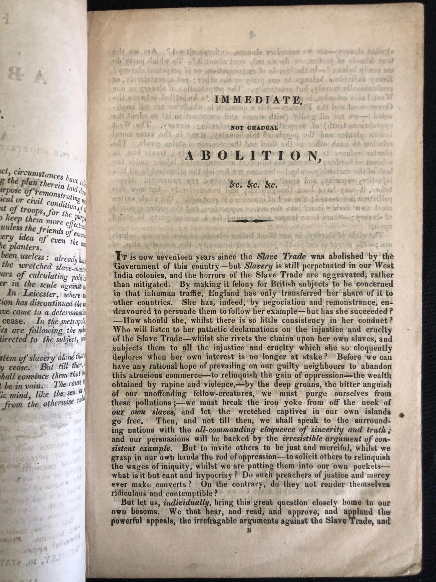 Immediate, not gradual, Abolition of West Indian Slavery