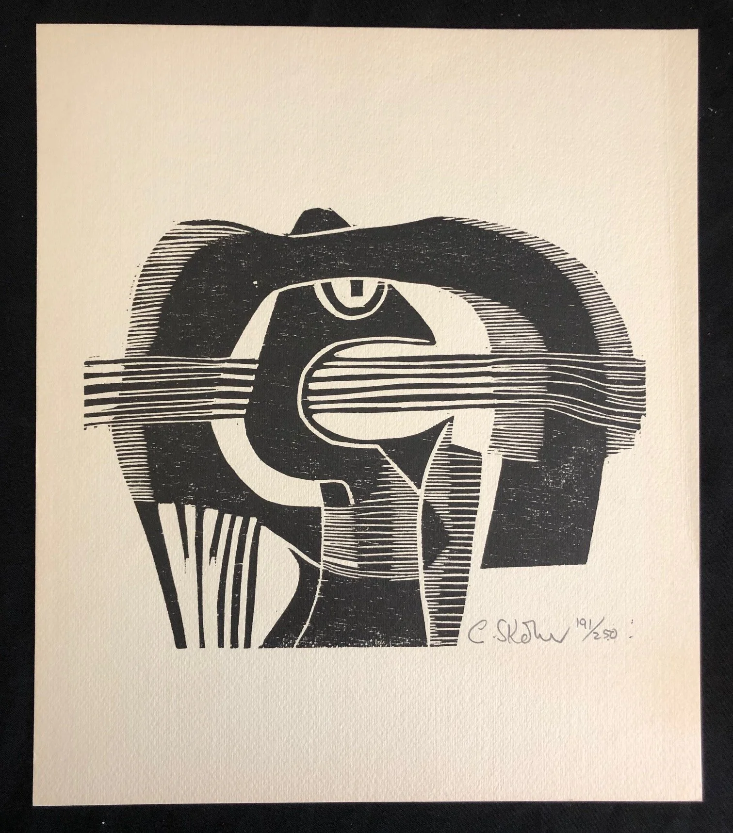 Original woodcut: Abstract Composition by Cecil Skotnes
