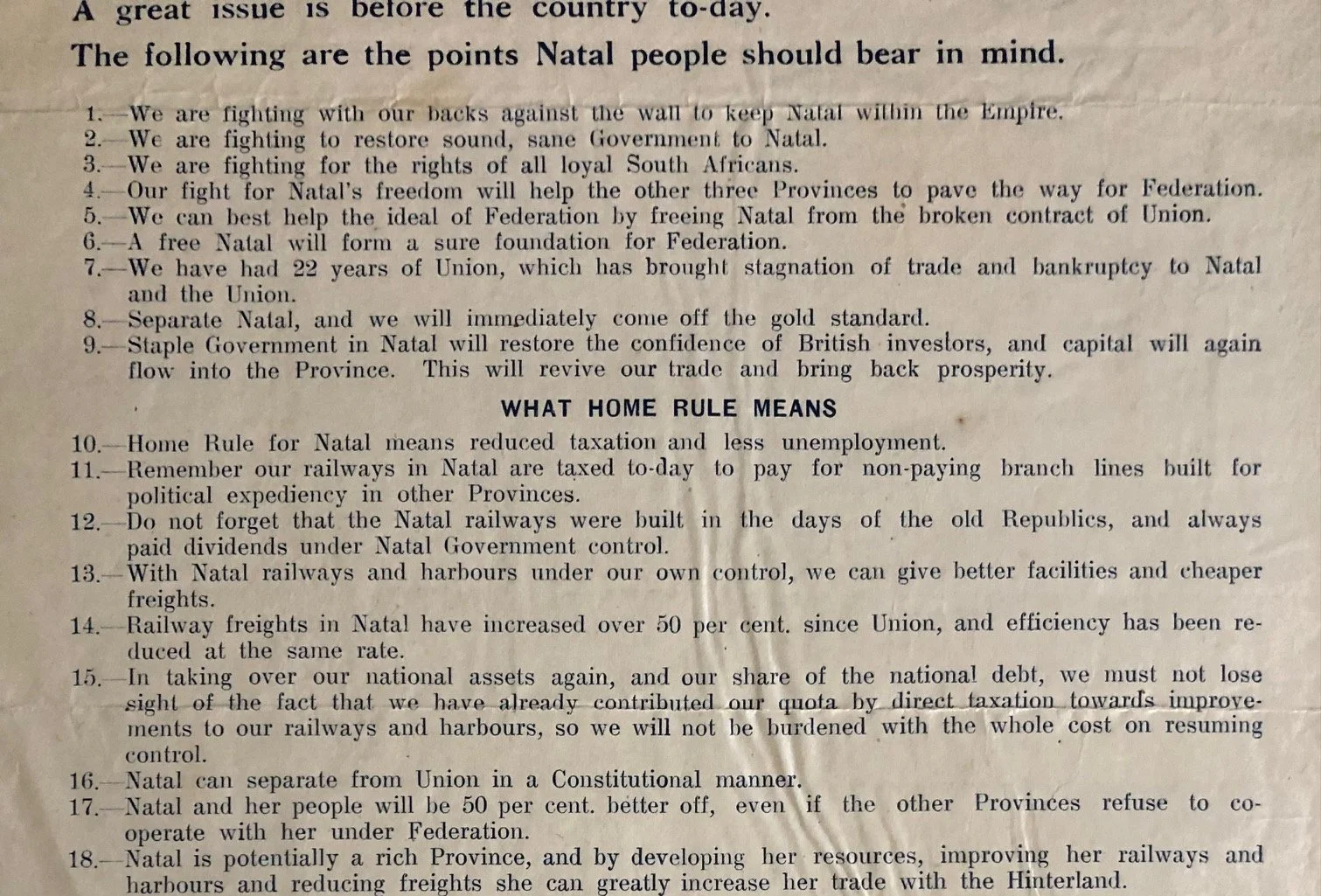 Poster: The 1932 secessionist crisis