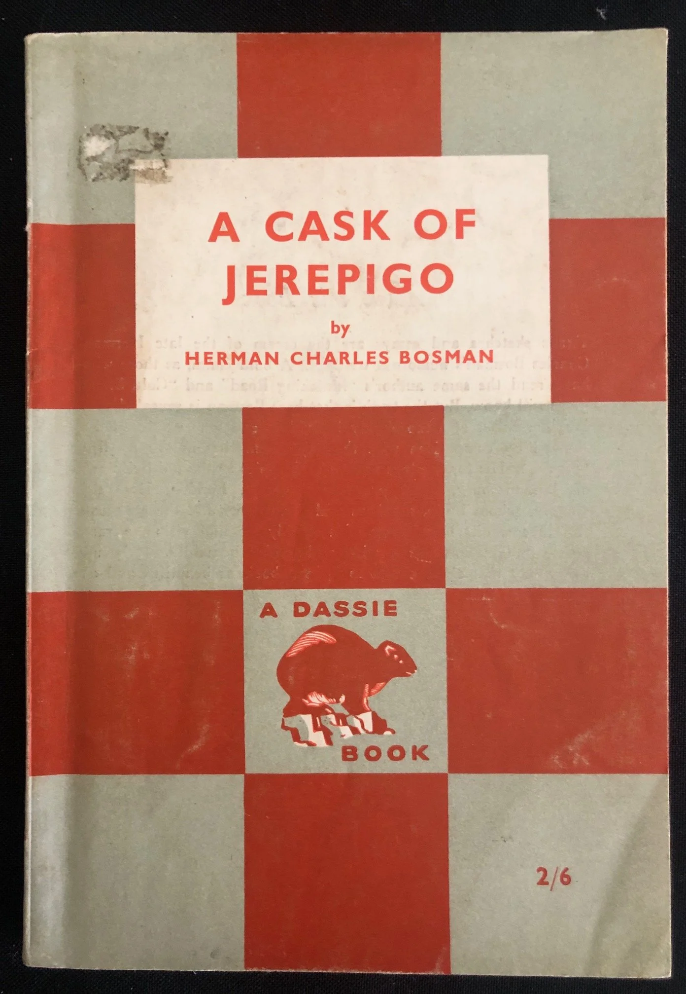 First Edition of Herman Charles Bosman’s A Cask of Jerepigo (1957)