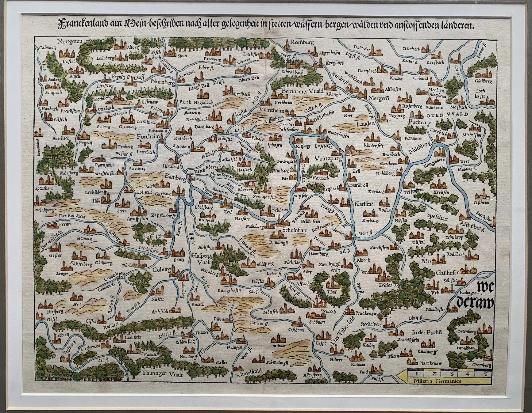 Map of Switzerland (German Edition) by Sebastian Munster (c.1600)