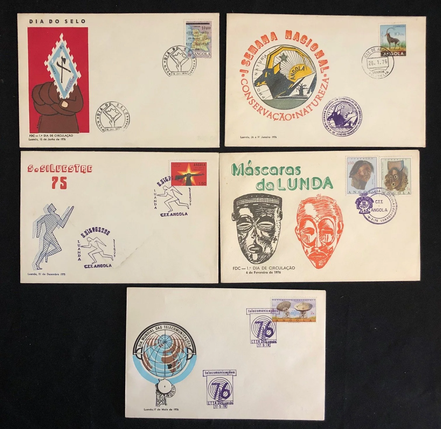A Collection of Angolan First Day Covers (1975-6)