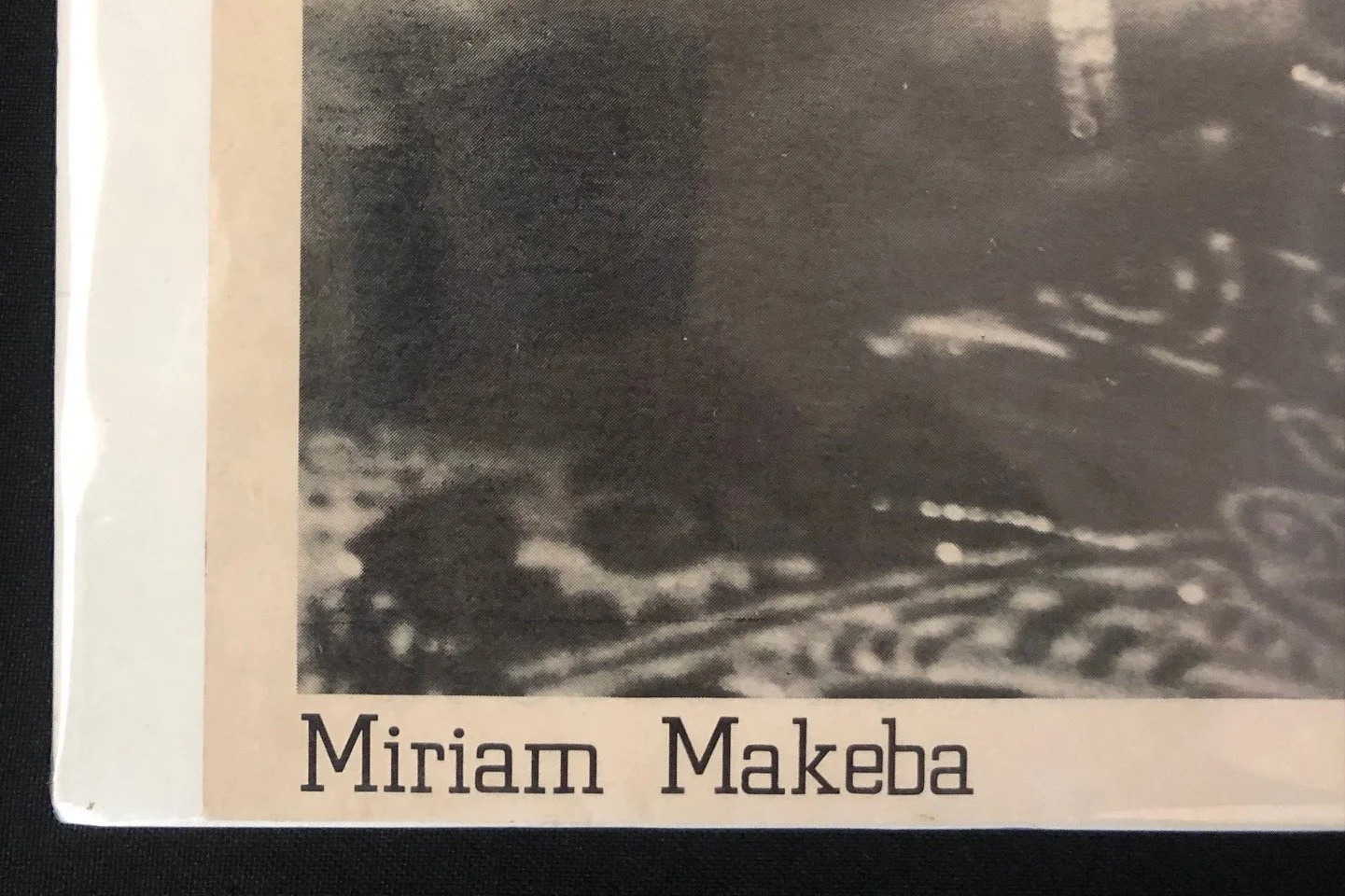 Poster issued by Learn and Teach of anti-apartheid activist and Grammy winner Miriam Makeba. c.1990