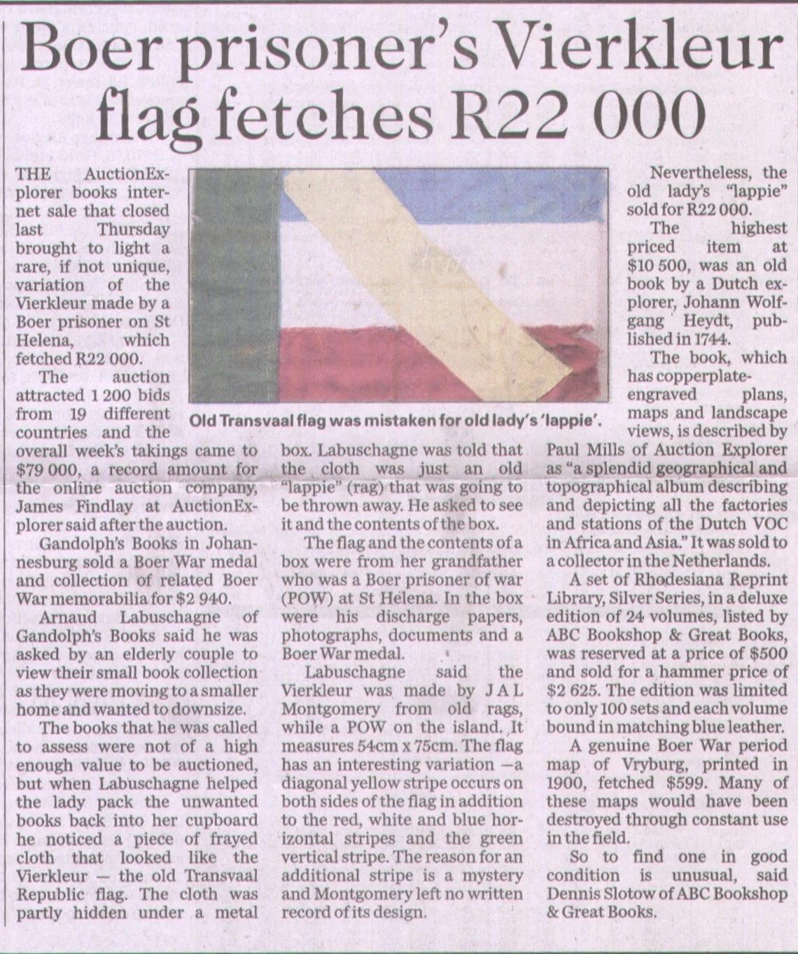 James Findlay appearing in Business Day 28 June 2008