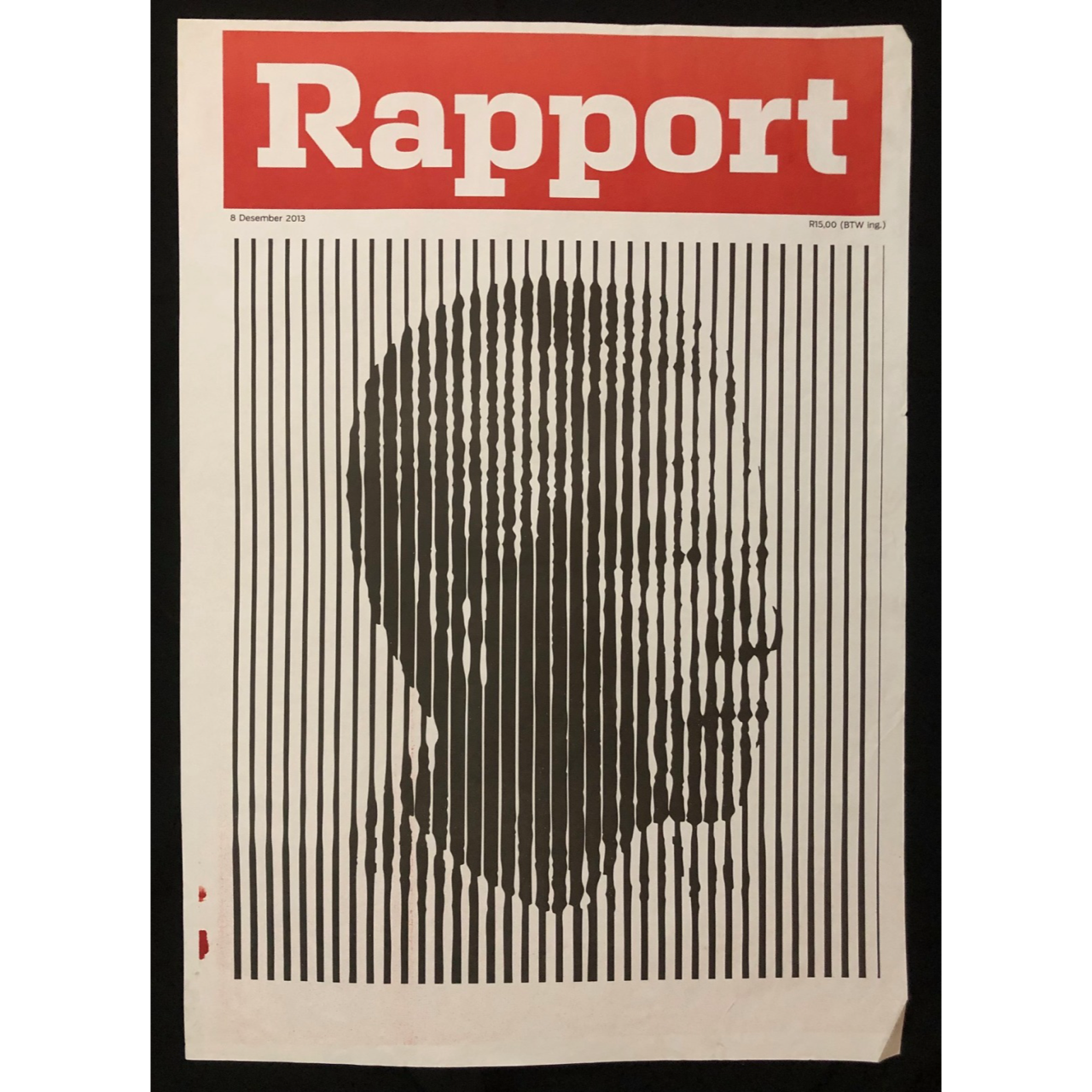 Nelson Mandela Commemorative Newspaper Poster (8 Dec 2013) R1,000
