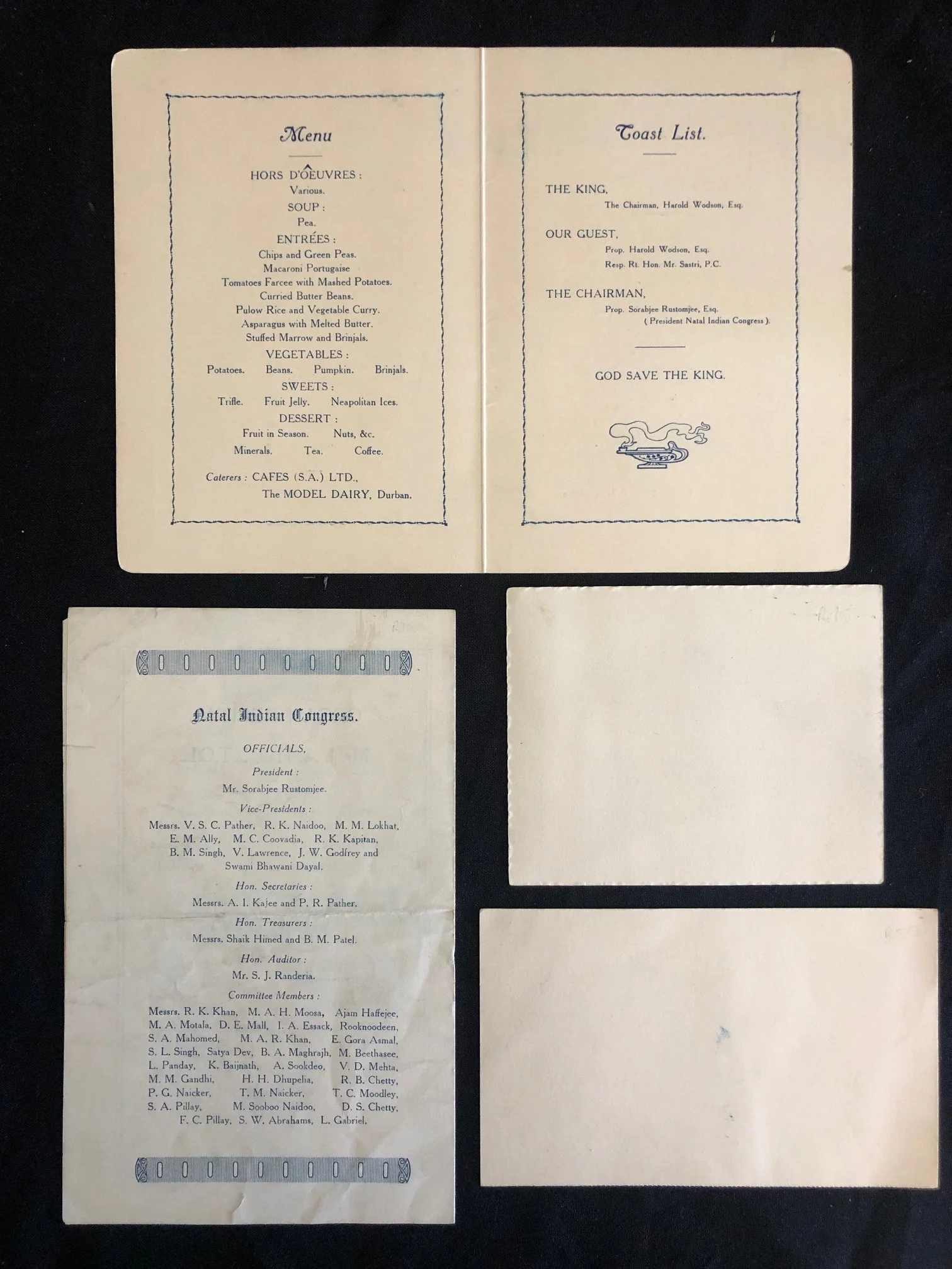 Natal Indian Congress Ephemera c.1928. (4)