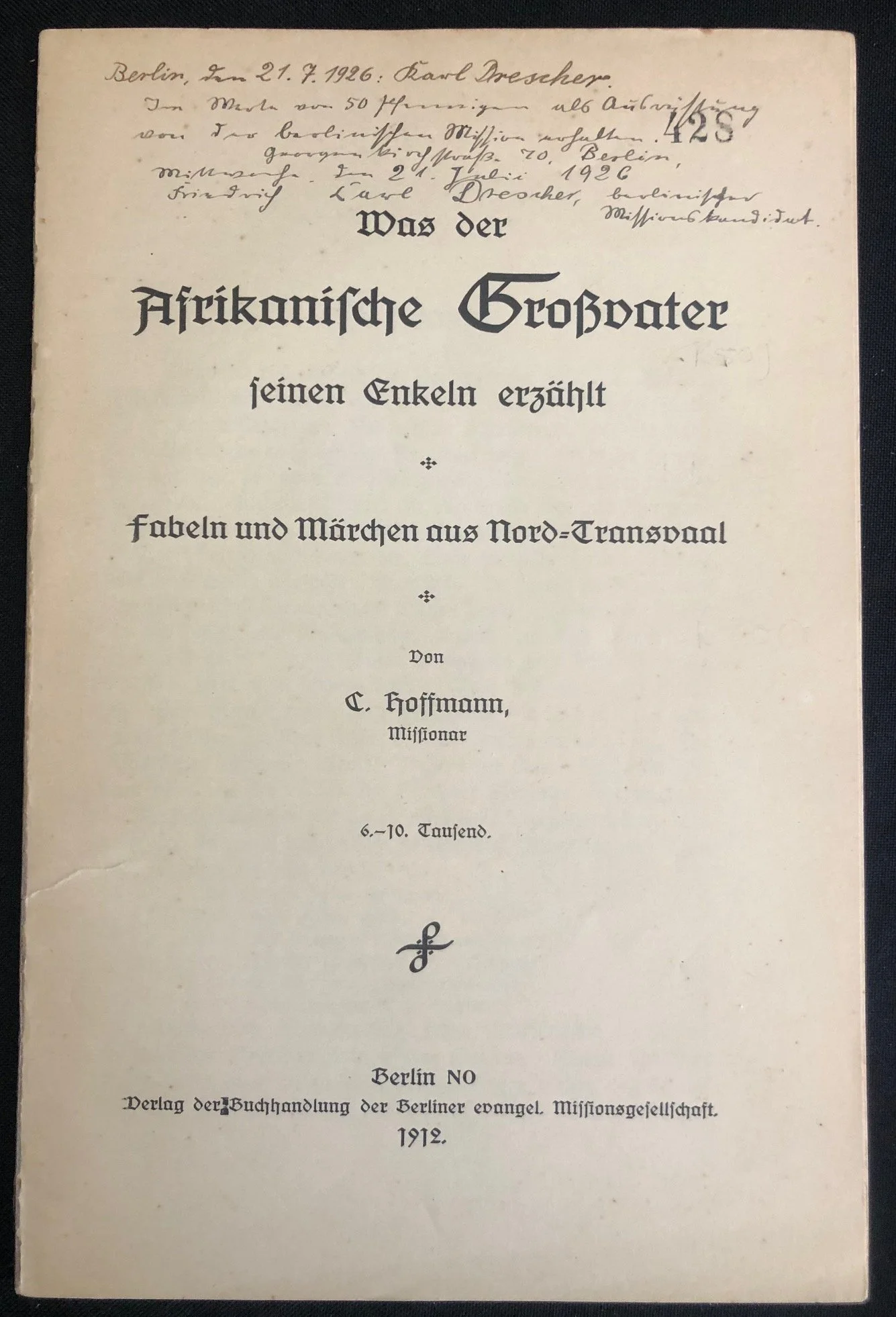 Fabeln und Märchen aus Nord-Transvaal 1912