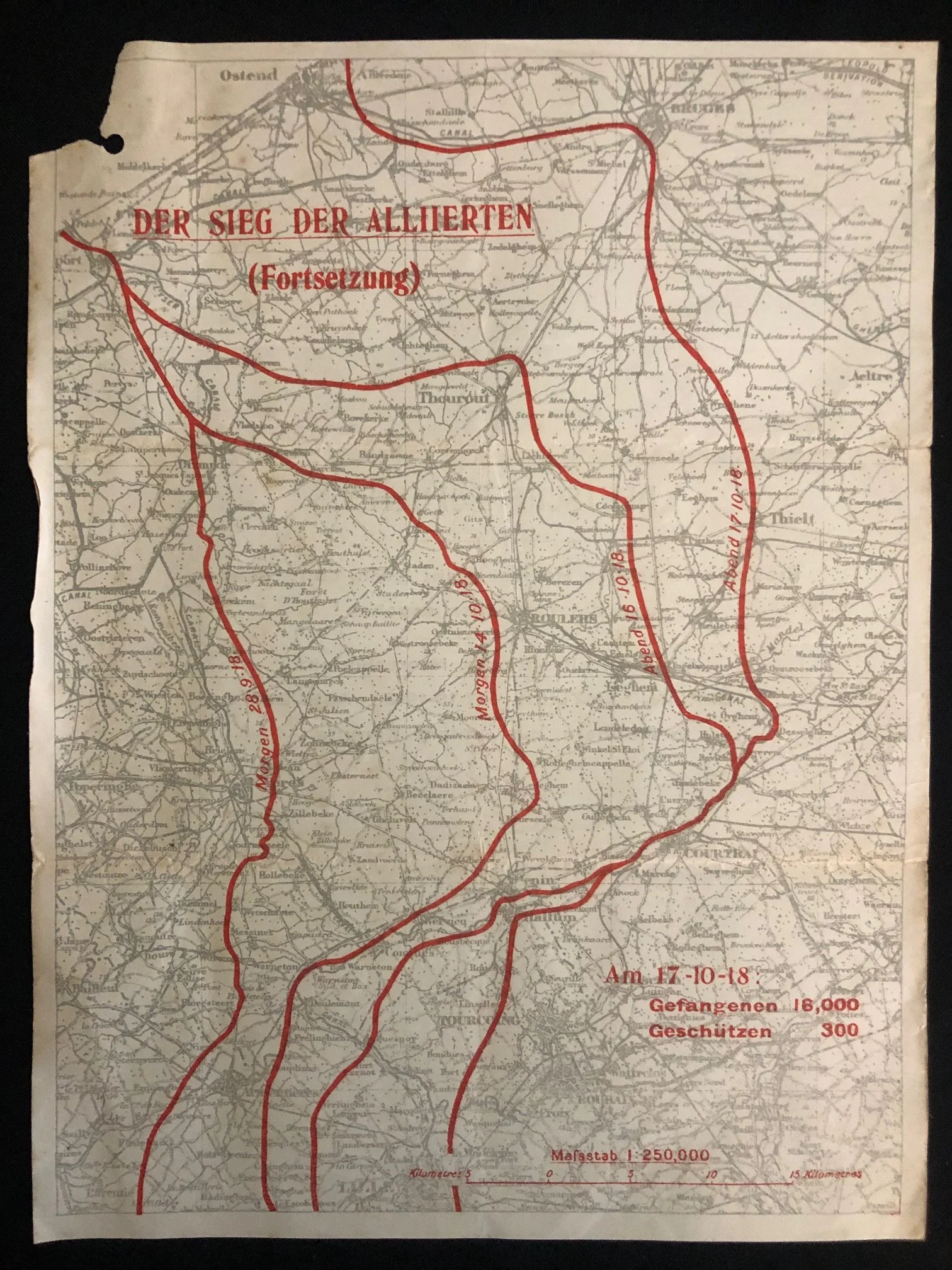 Allied Propaganda air-dropped in the First World War 1918