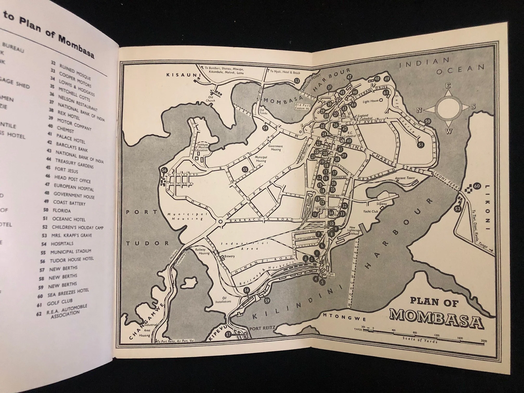 Guidebook to Mombasa by the East Africa Tourist Travel Association (c.1950’s)