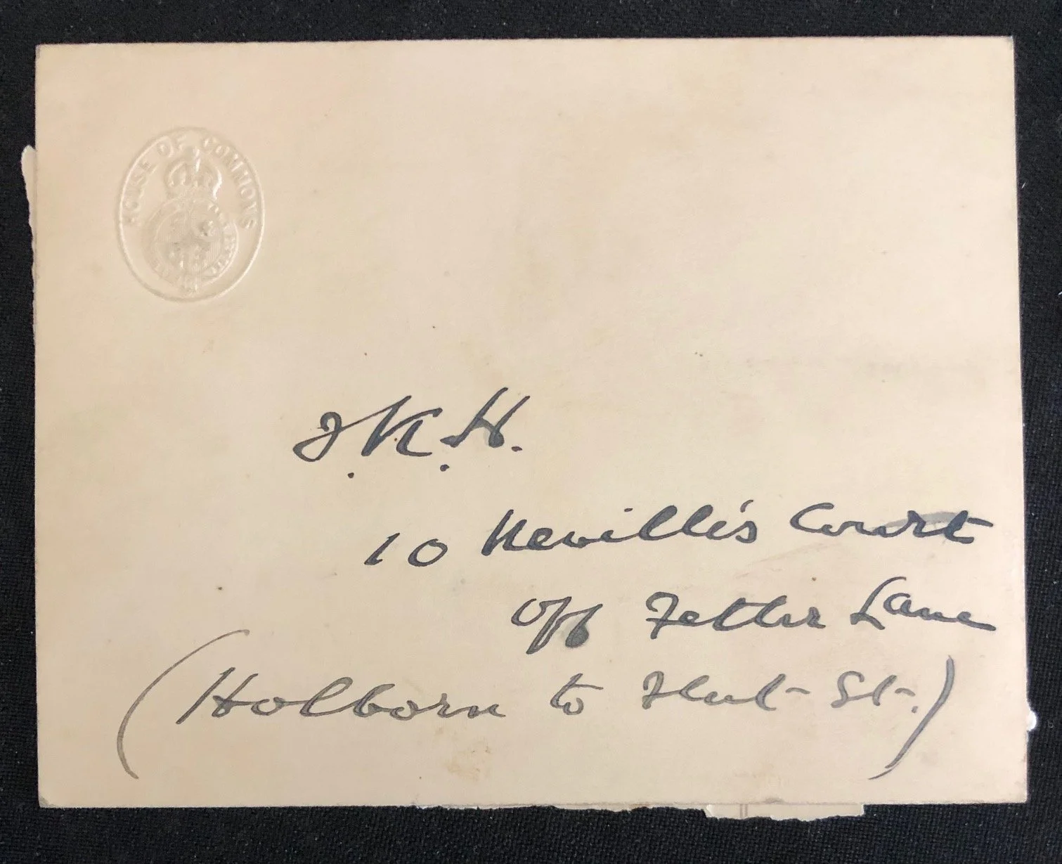 Part envelope addressed to James Keir Hardie (1856–1915) Scottish trade unionist