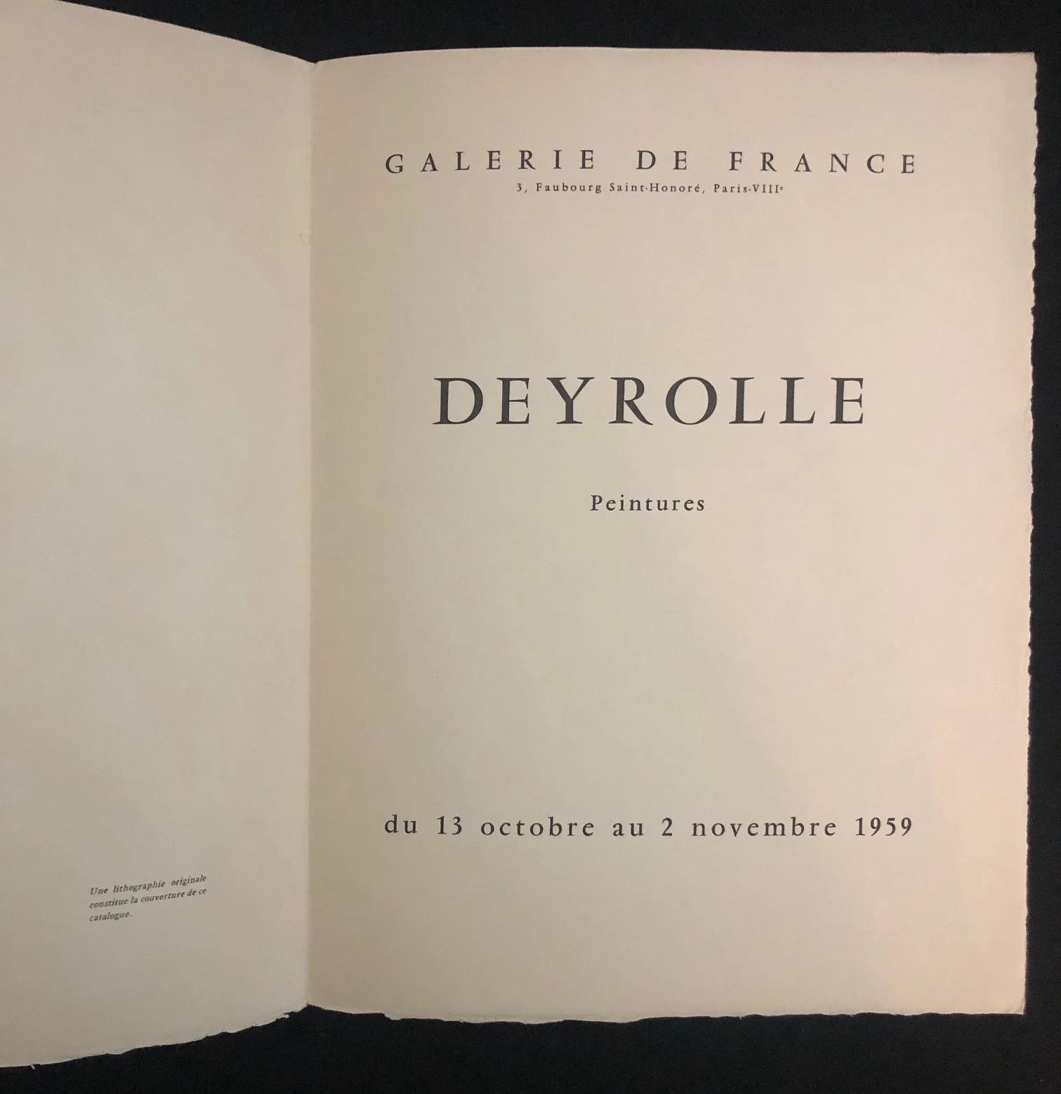"Peintures" by the French abstract artist Jean Deyrolle (c.1959)