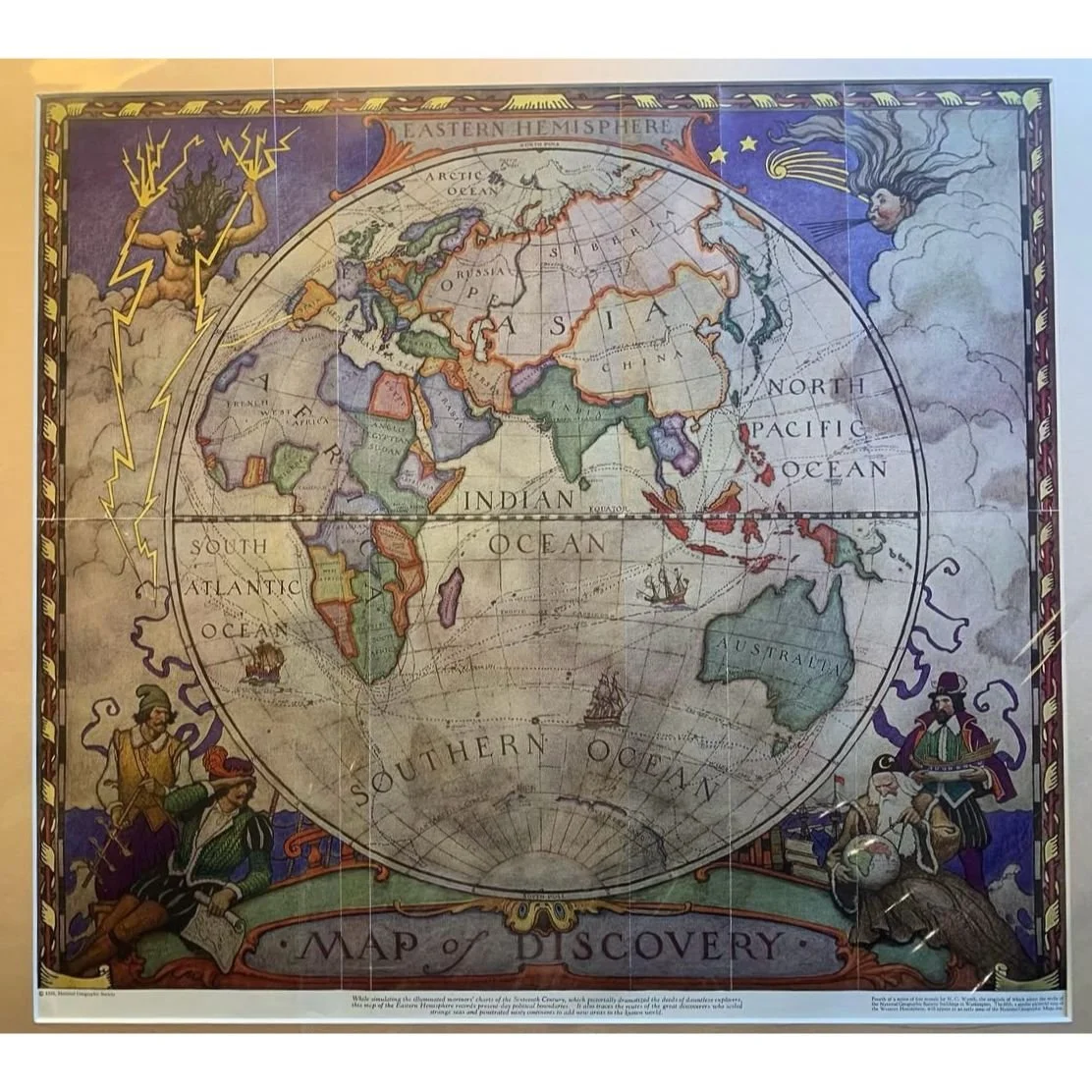Map of The Eastern Hemisphere c.1928 R2,000