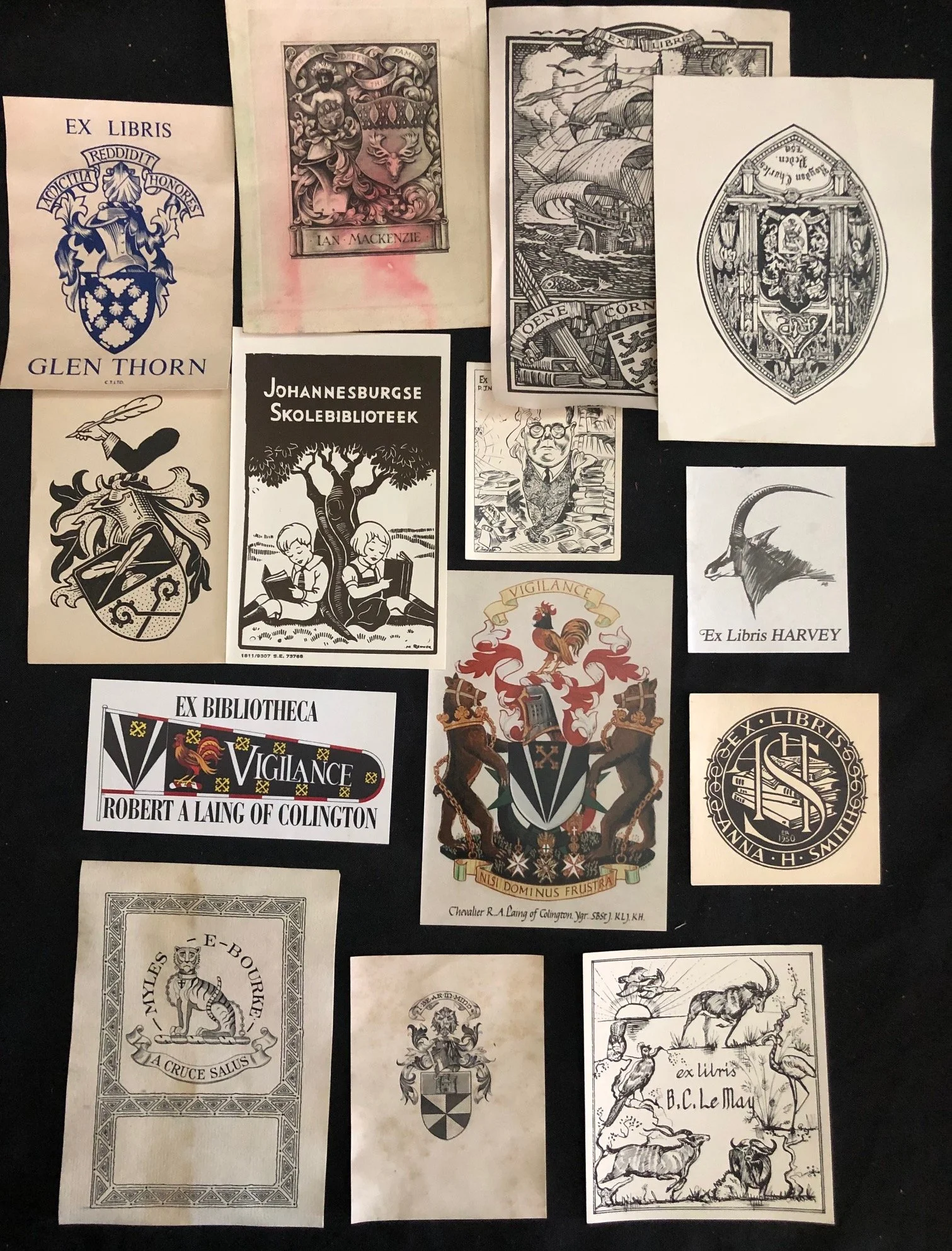 Deluxe edition of "South African Bookplates by Percival J. G. Bishop (1955) Plus 31 Bookplates