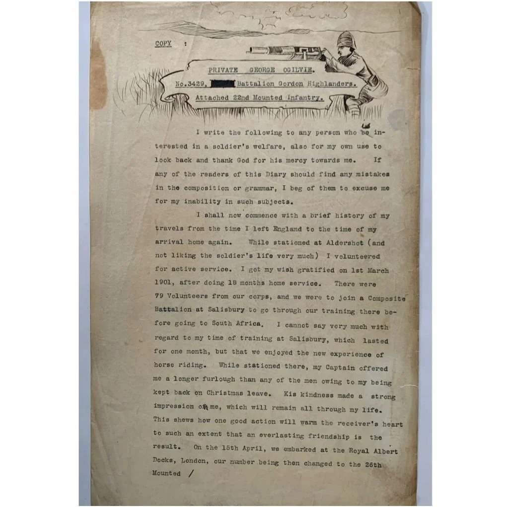 Boer War Diary R25,000