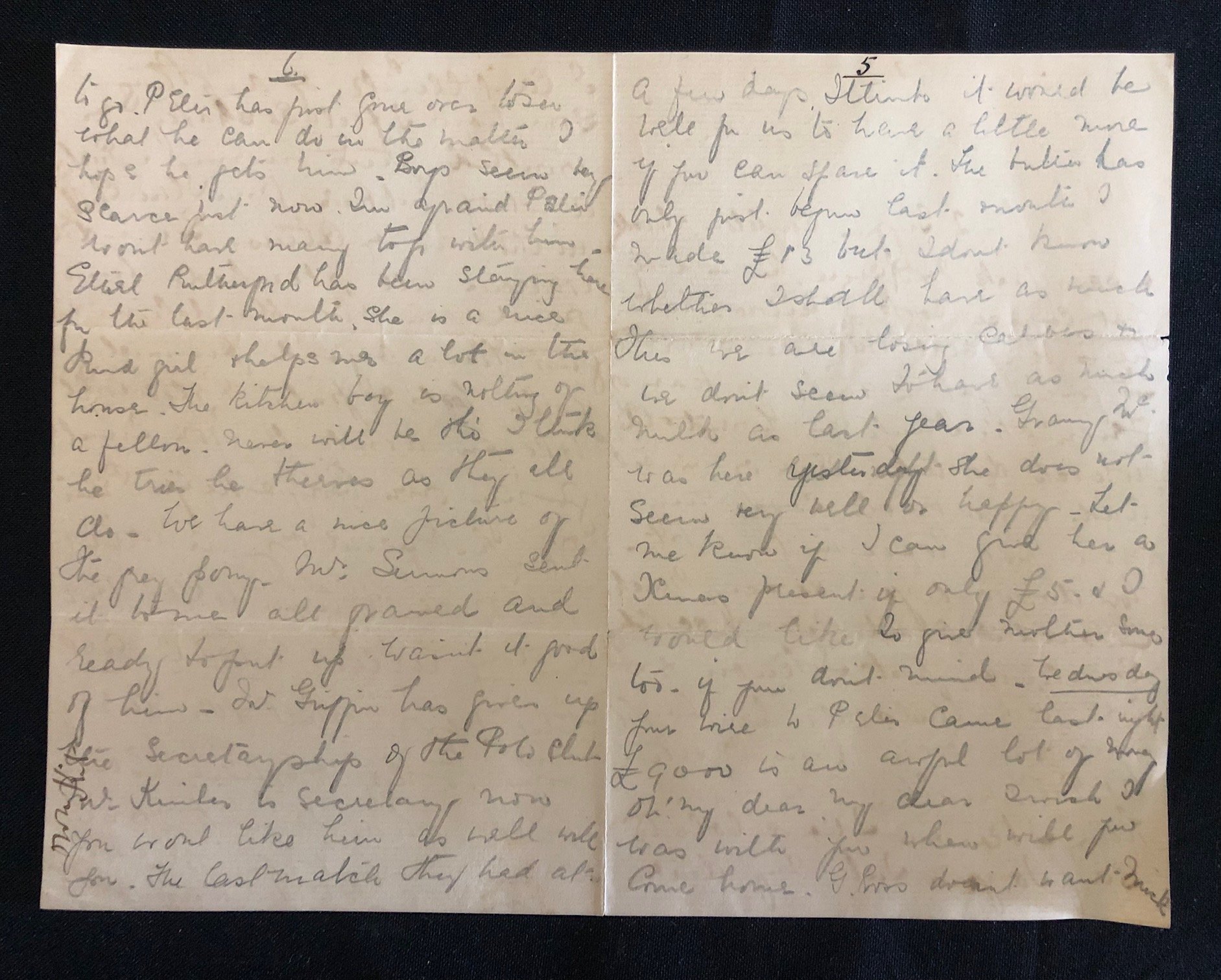 Letter: The Karkloof Polo Club vs. Dargle Polo Club (1896)