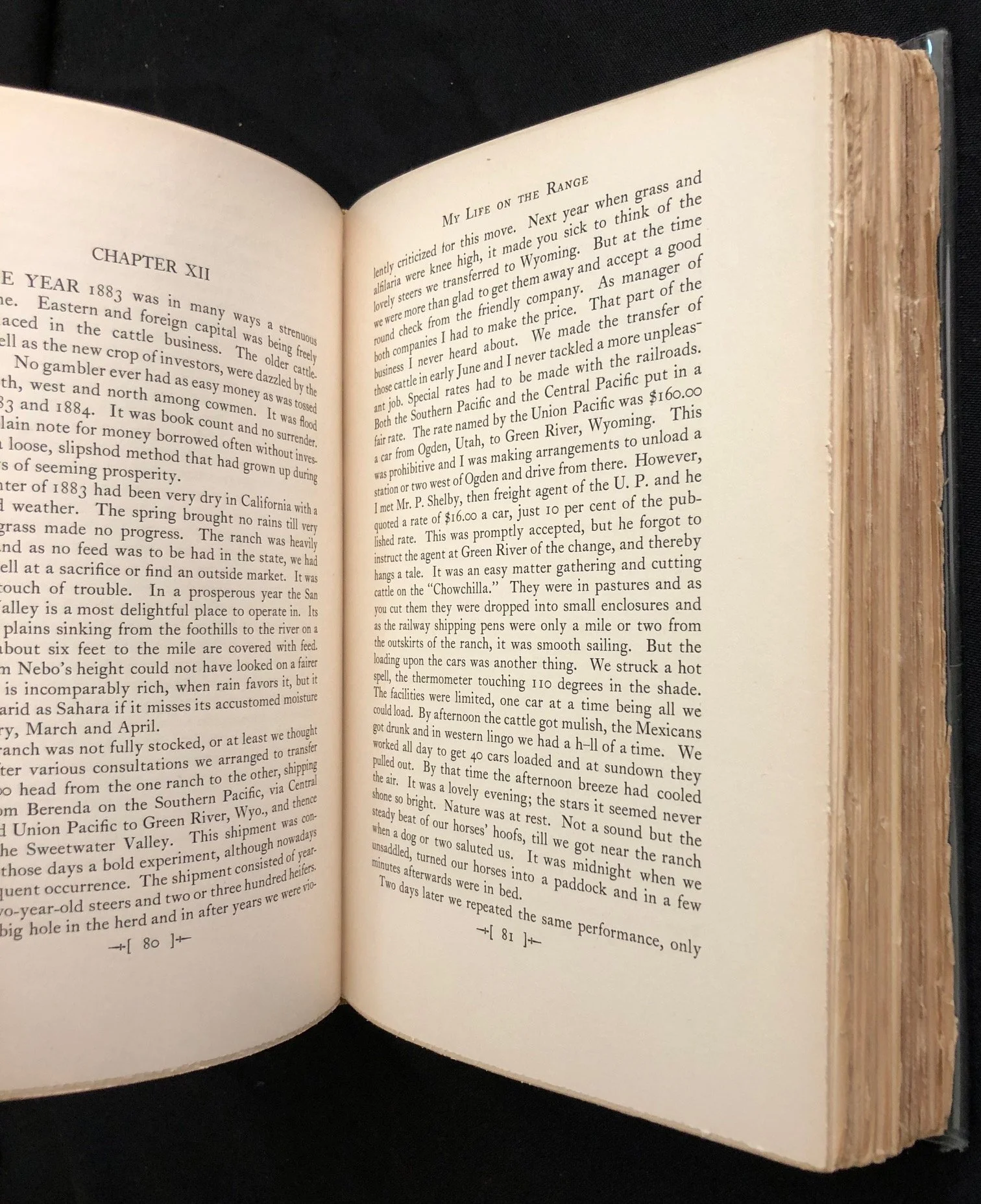 My Life on The Range (as a cowboy) inscribed by the author John Clay (1924)