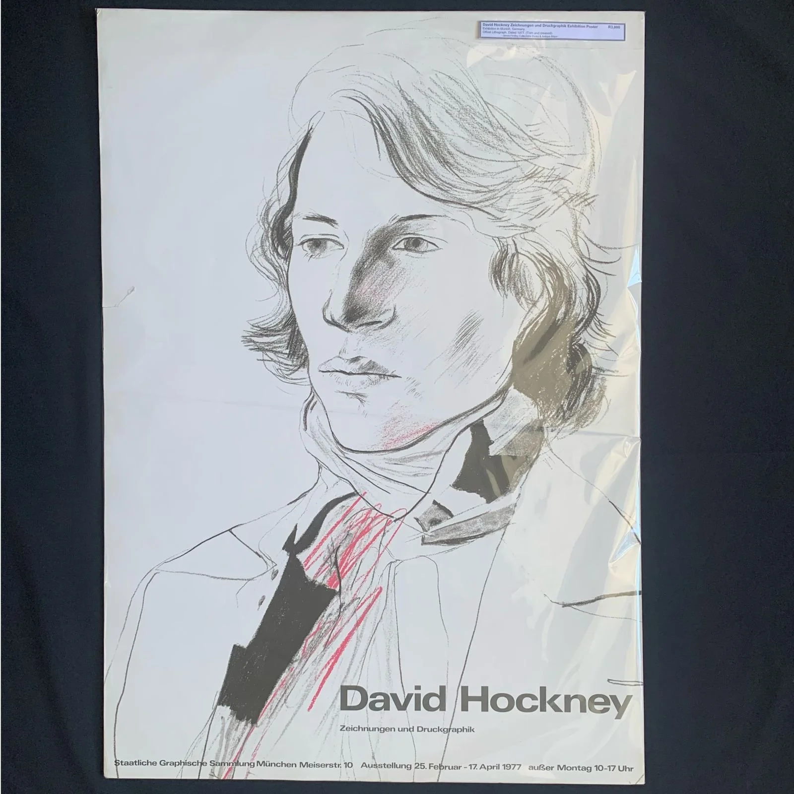 Exhibition Poster: David Hockney Zeichnungen und Druckgraphik (1977) R3,000