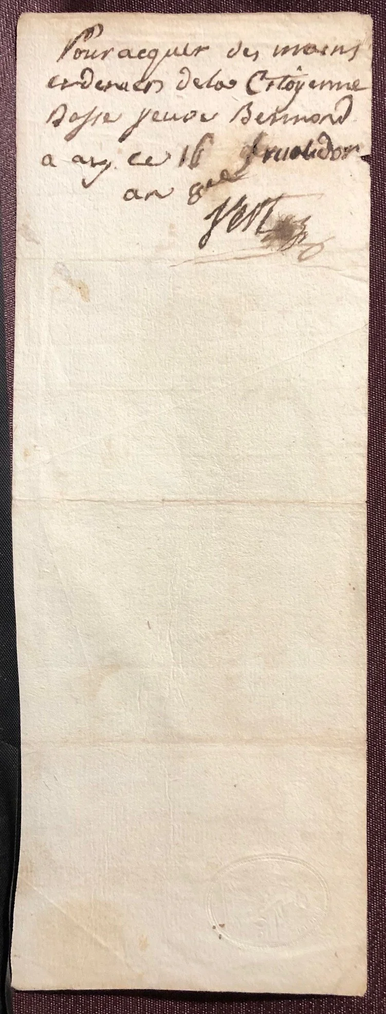 Document from the First French Republic (1799)