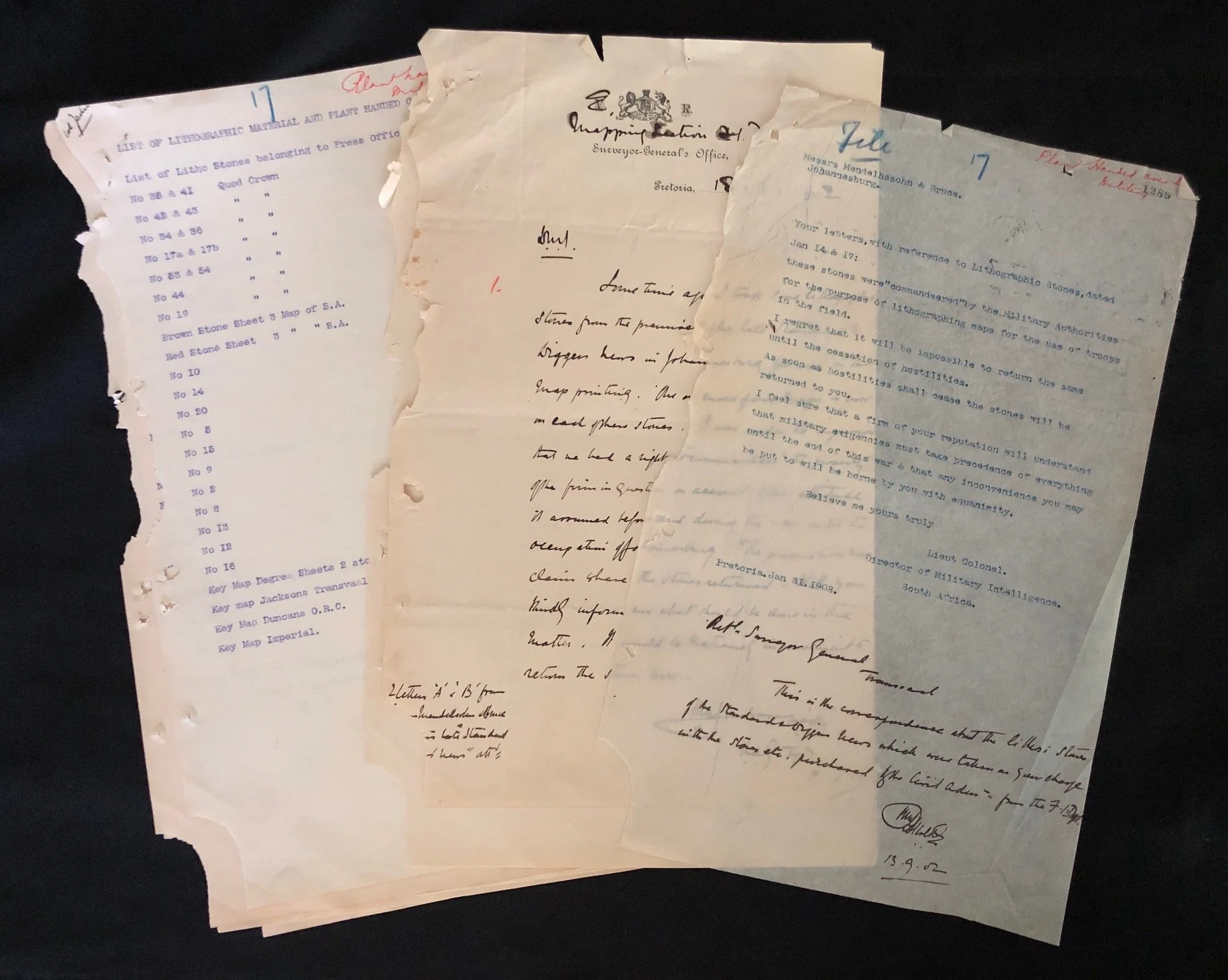 The Mendelssohn Map Lithographic Requisition - Boer War