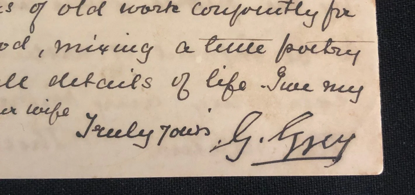 Manuscript letter by George Grey to Hercules Robinson (Jameson Raid) March 1895.