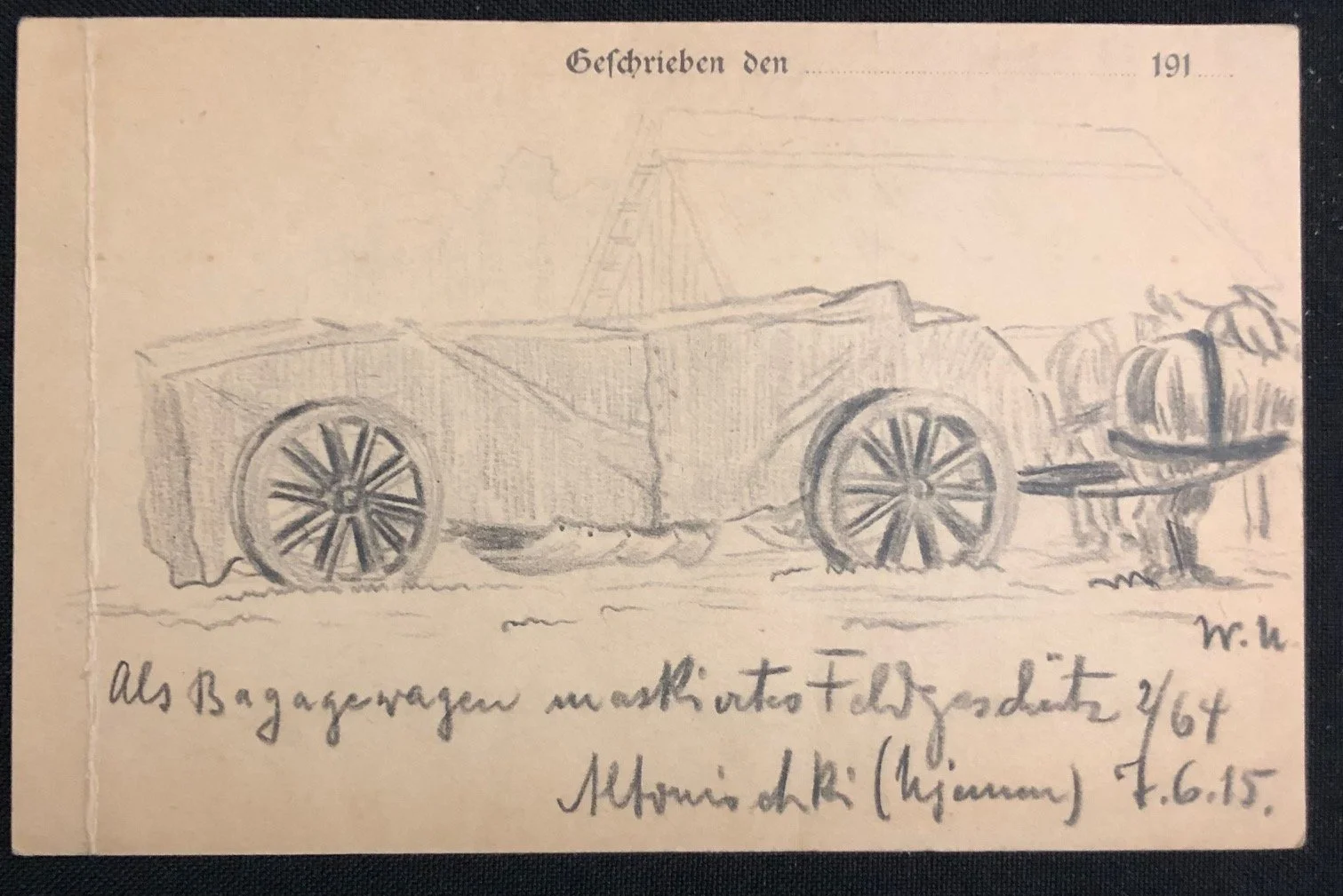 "Field Gun Camouflaged as a Baggage Wagon” 1915