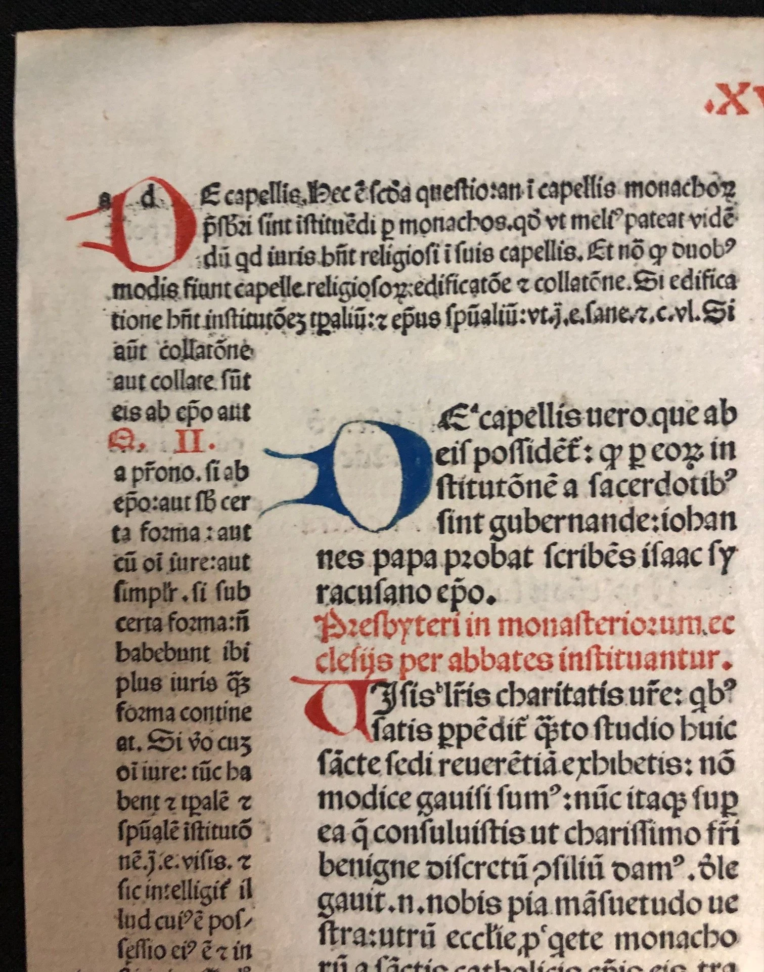 A leaf from the Corpus Luris Canonici, (c.1490 Incunabula)