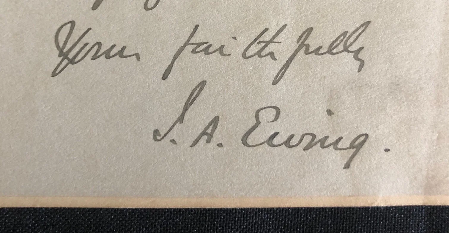 Manuscript Letter: ‘The Cipher King’, Sir James Alfred Ewing (1931)